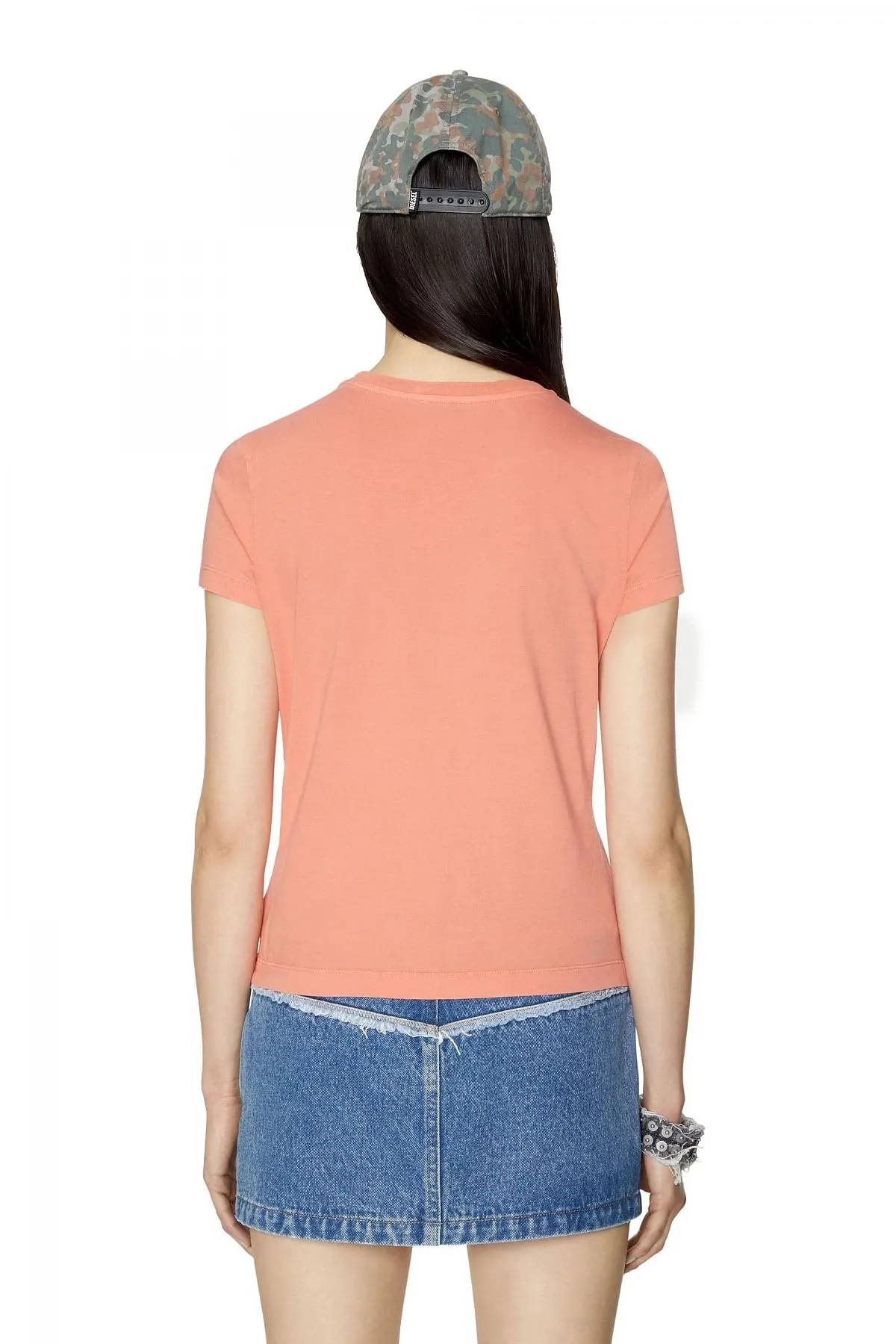 Pink T-shirt with puff logo print