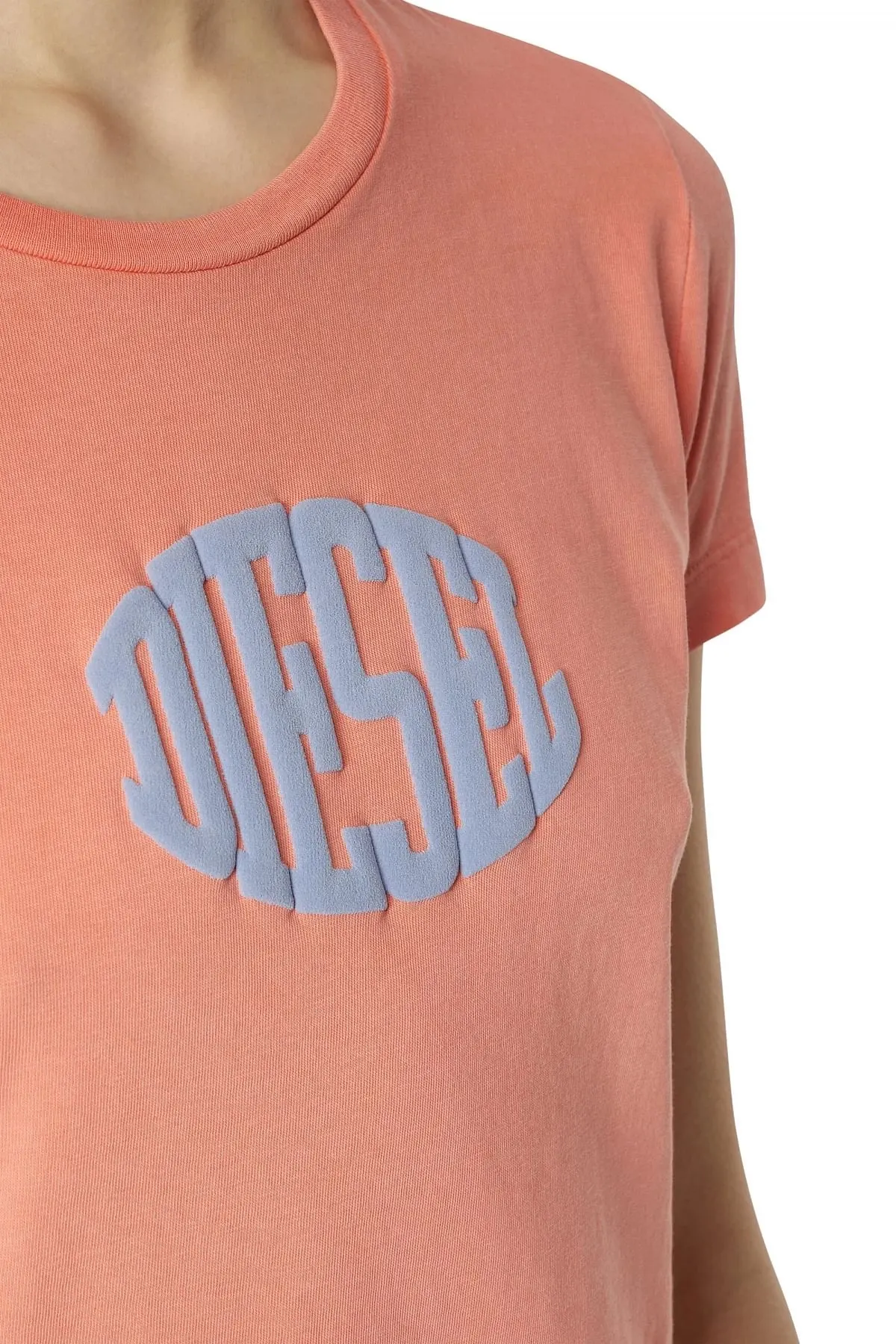 Pink T-shirt with puff logo print