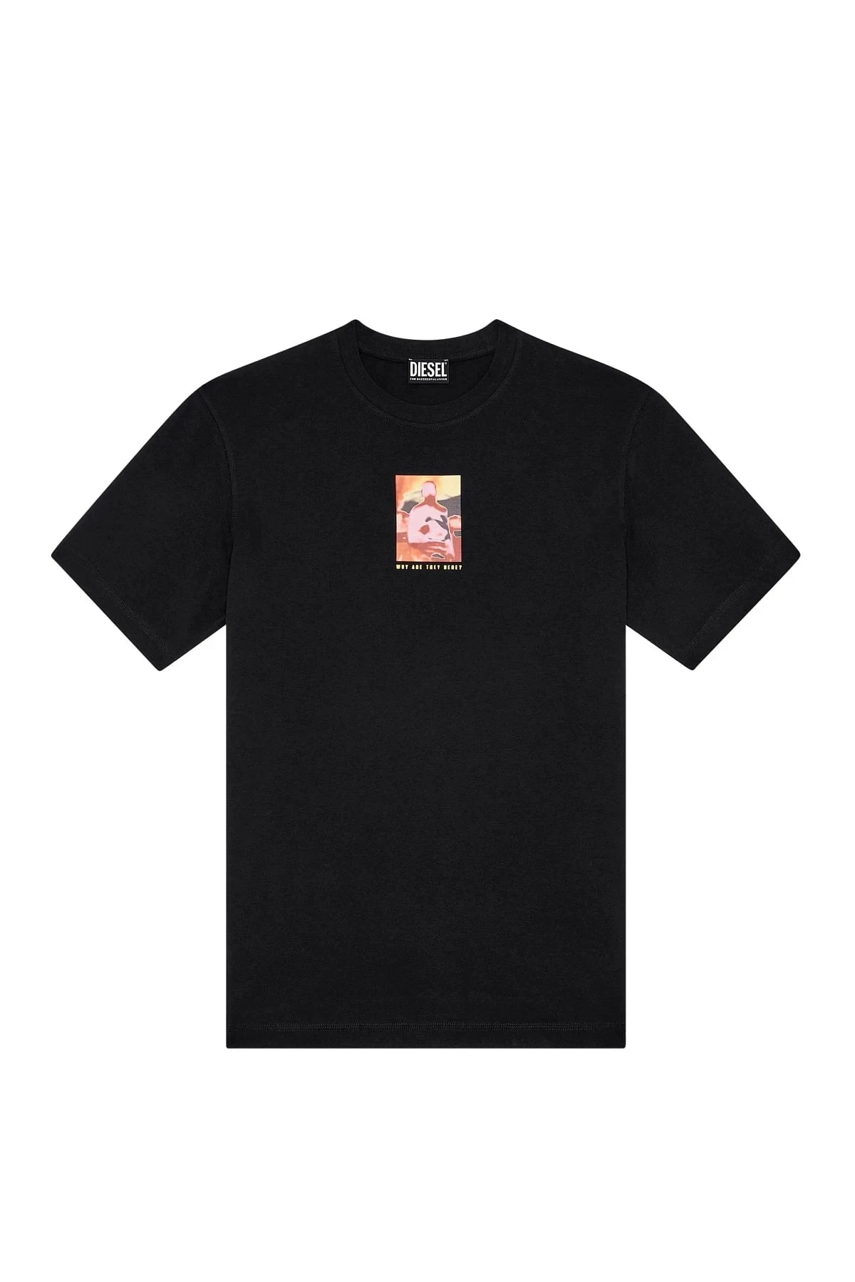 Black T-shirt with thermo-image print