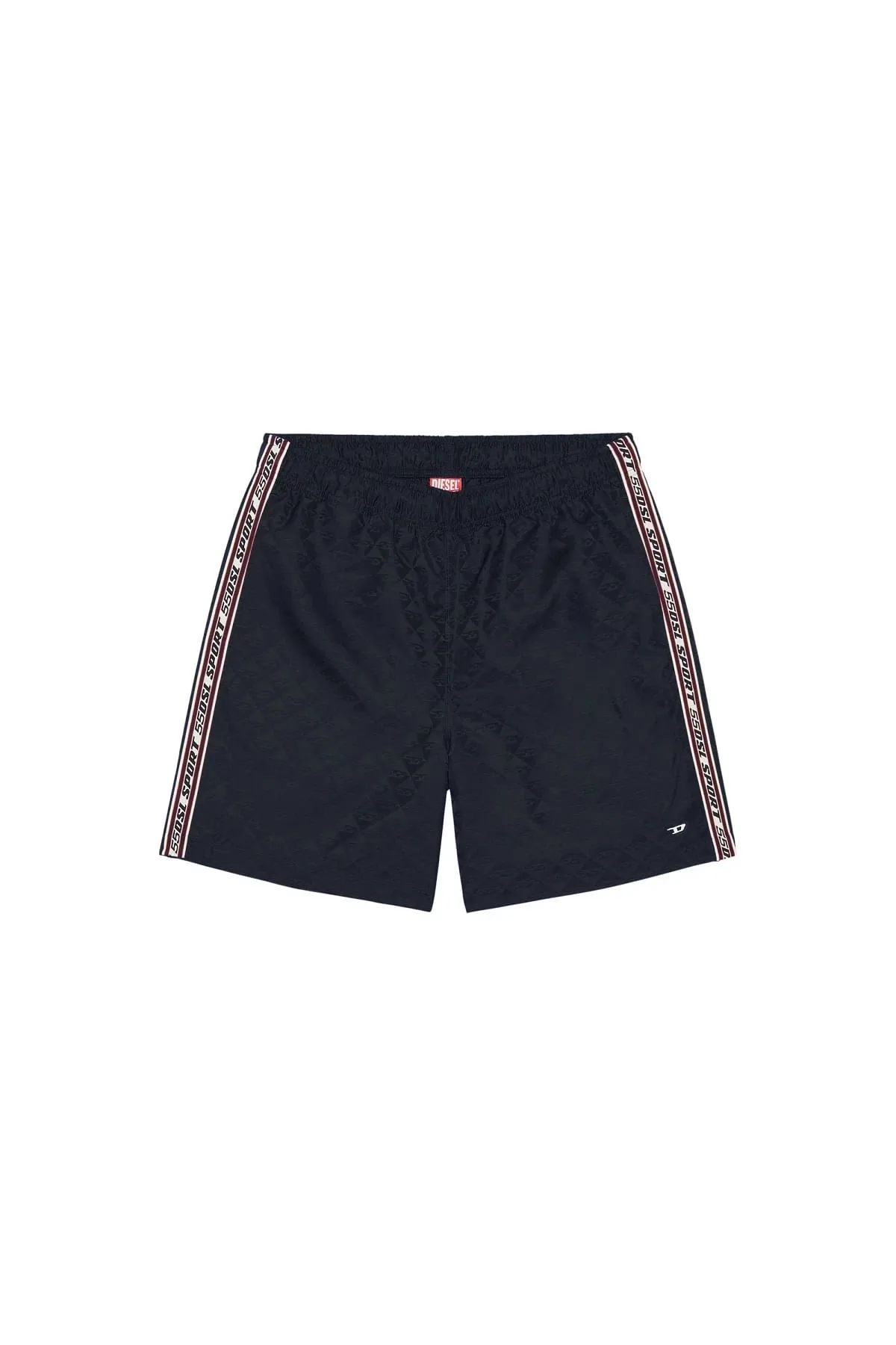 Black Logo-jacquard shorts