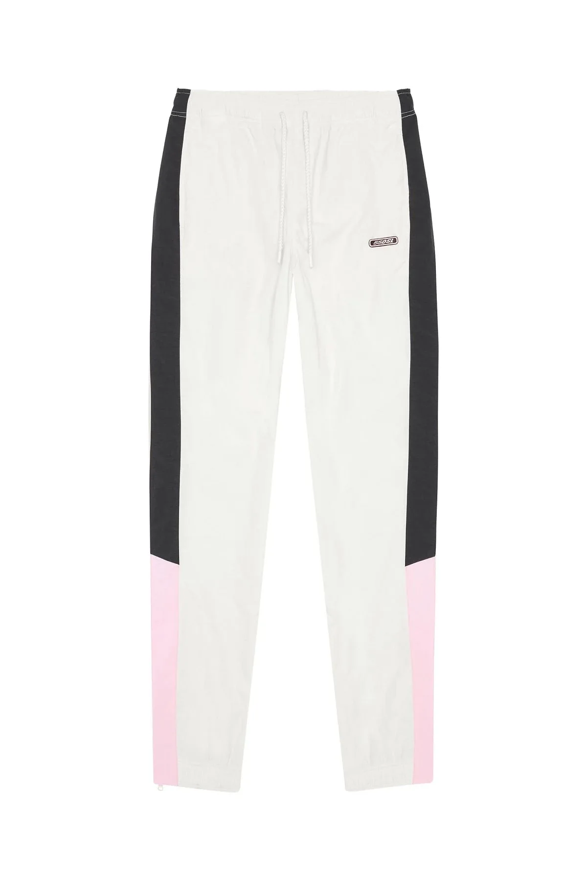 White Track pants in crinkled shell