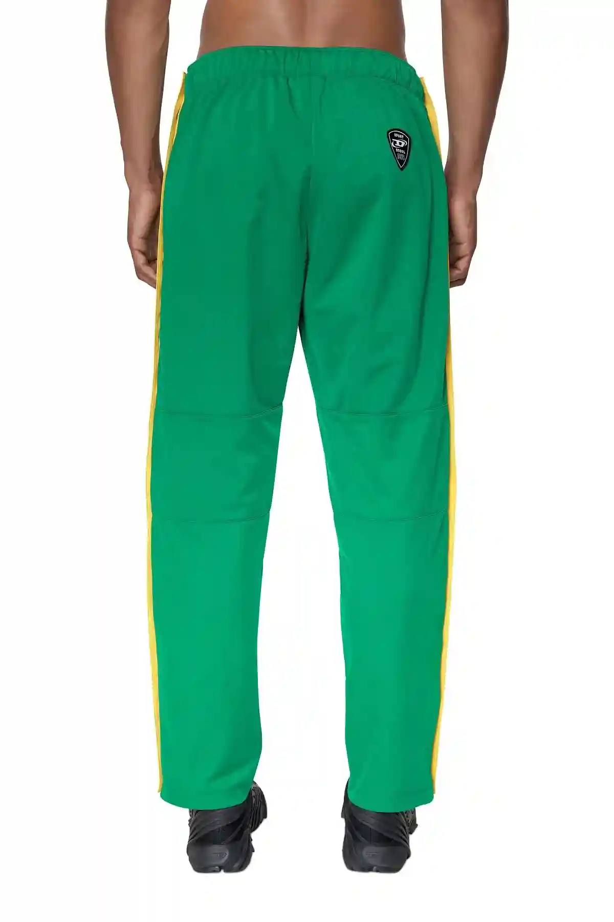 Green Tear-away track pants