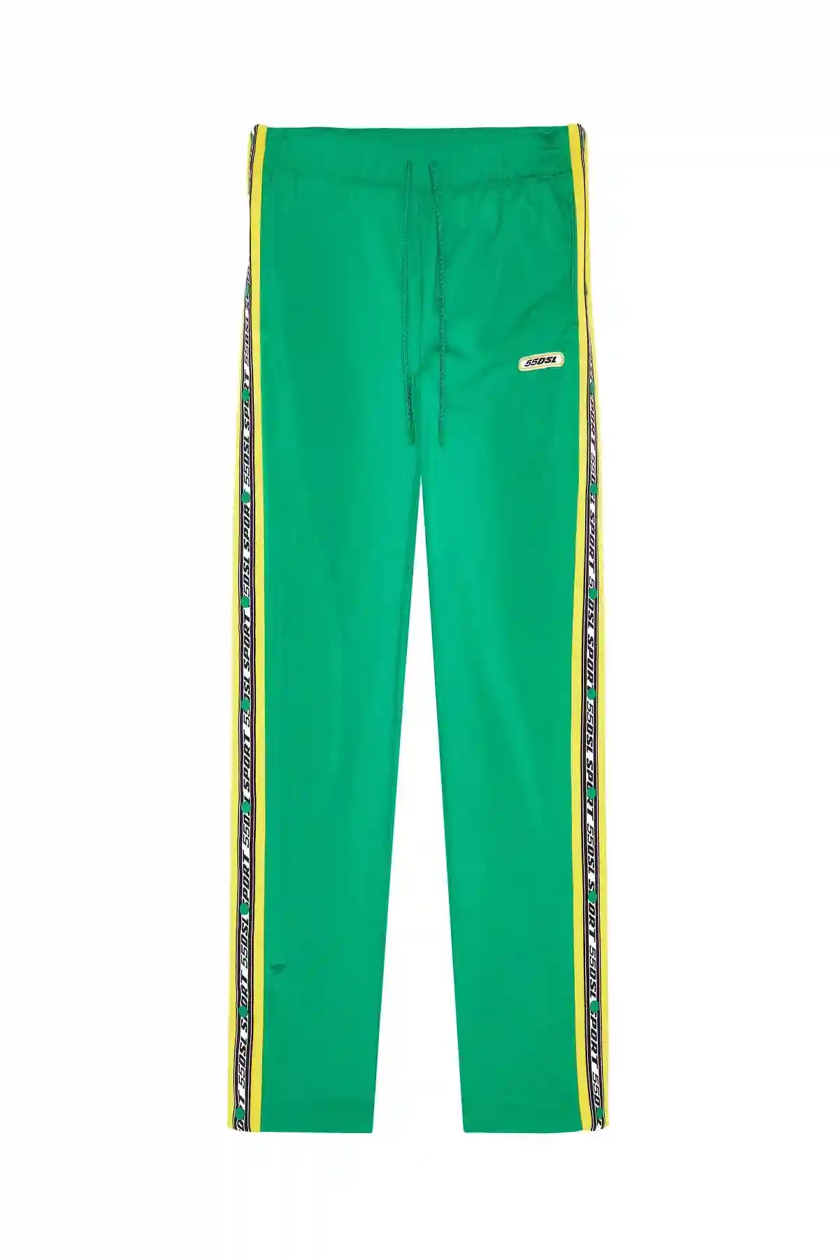 Green Tear-away track pants