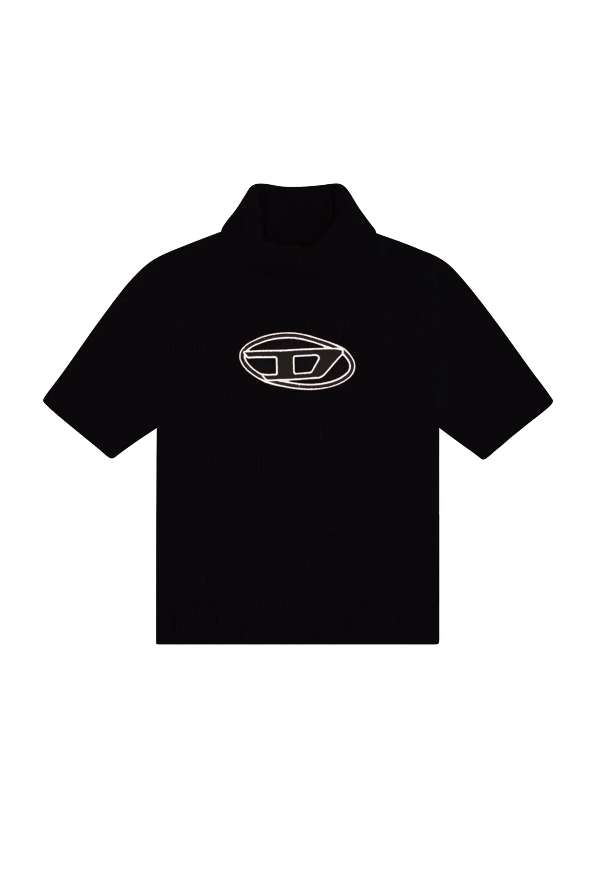 Black Short-sleeve jumper with cut-out logo