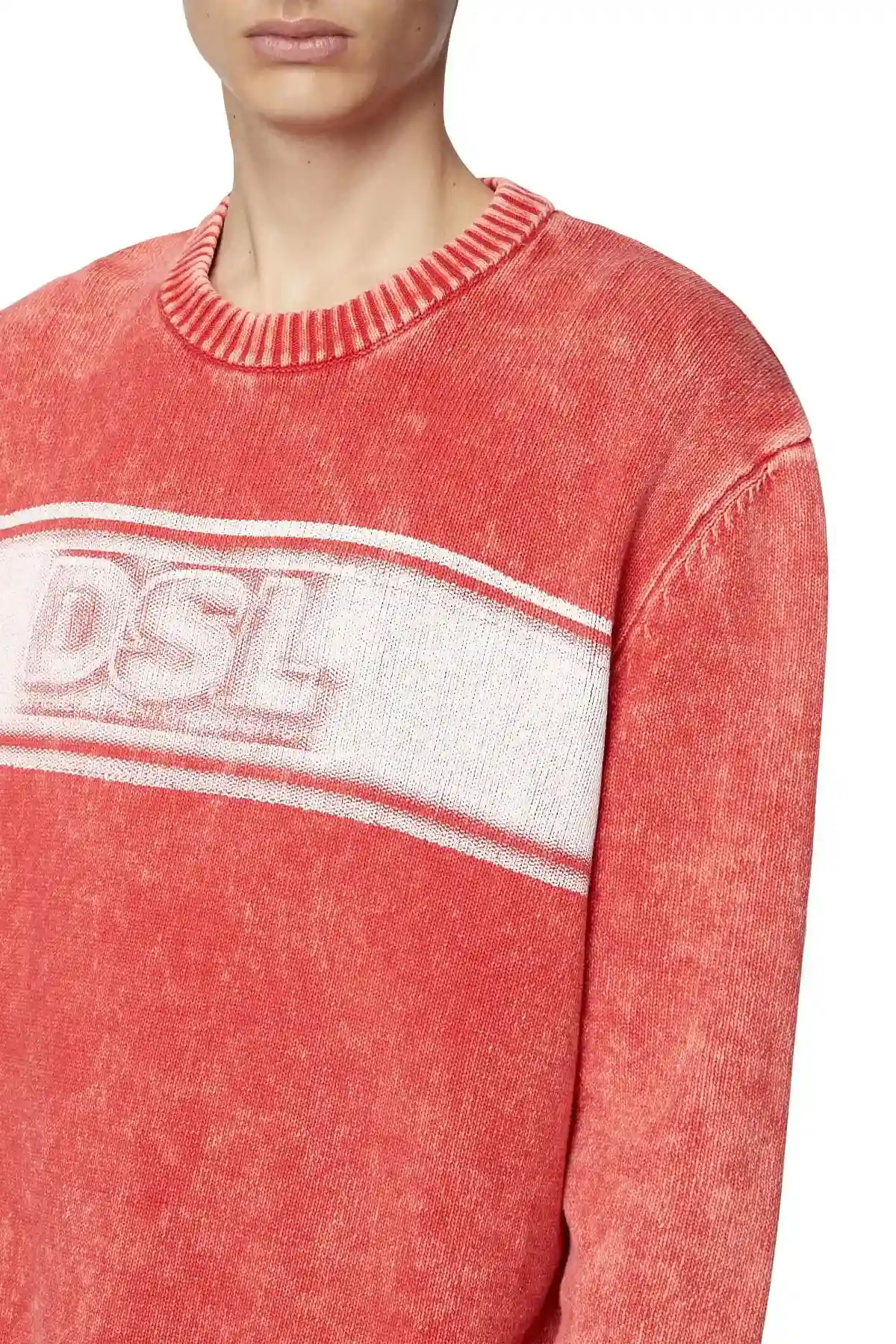 Red Treated jumper with DSL logo band