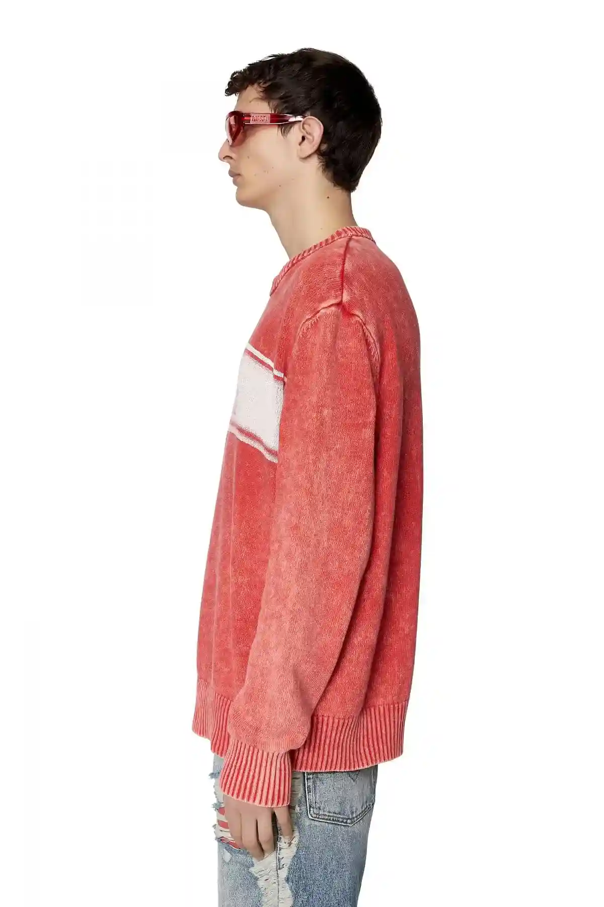 Red Treated jumper with DSL logo band