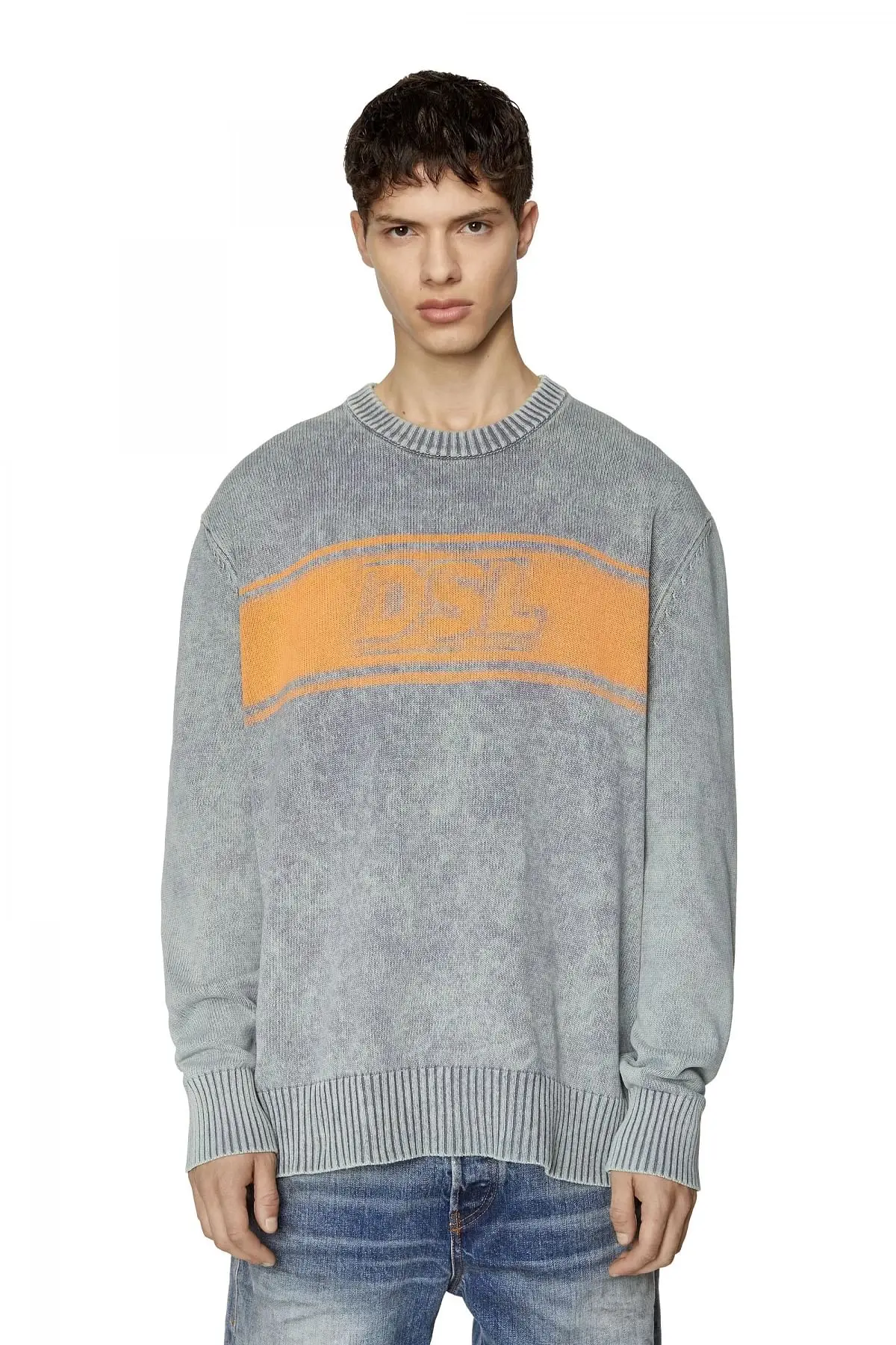 Grey Treated jumper with DSL logo band