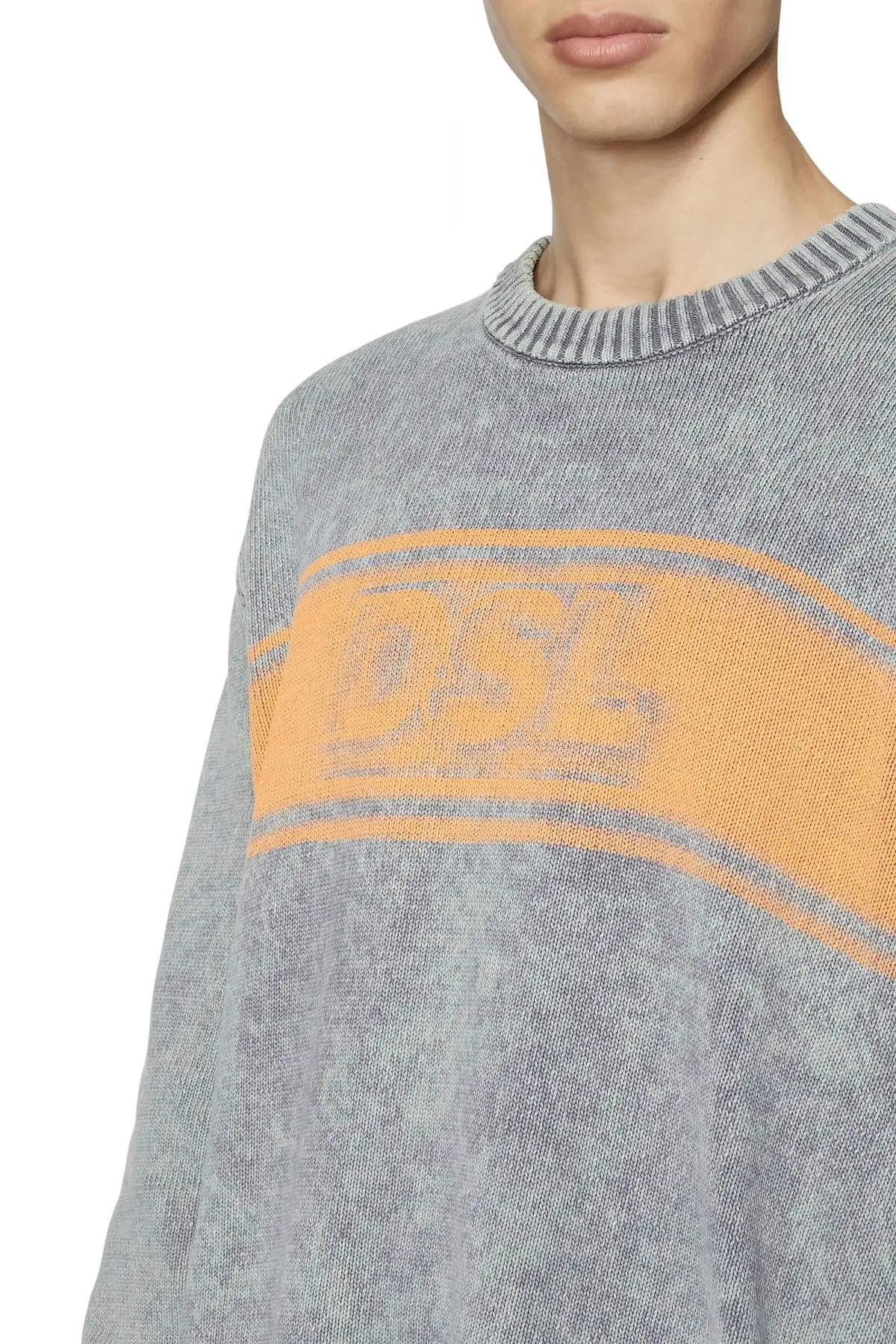 Grey Treated jumper with DSL logo band
