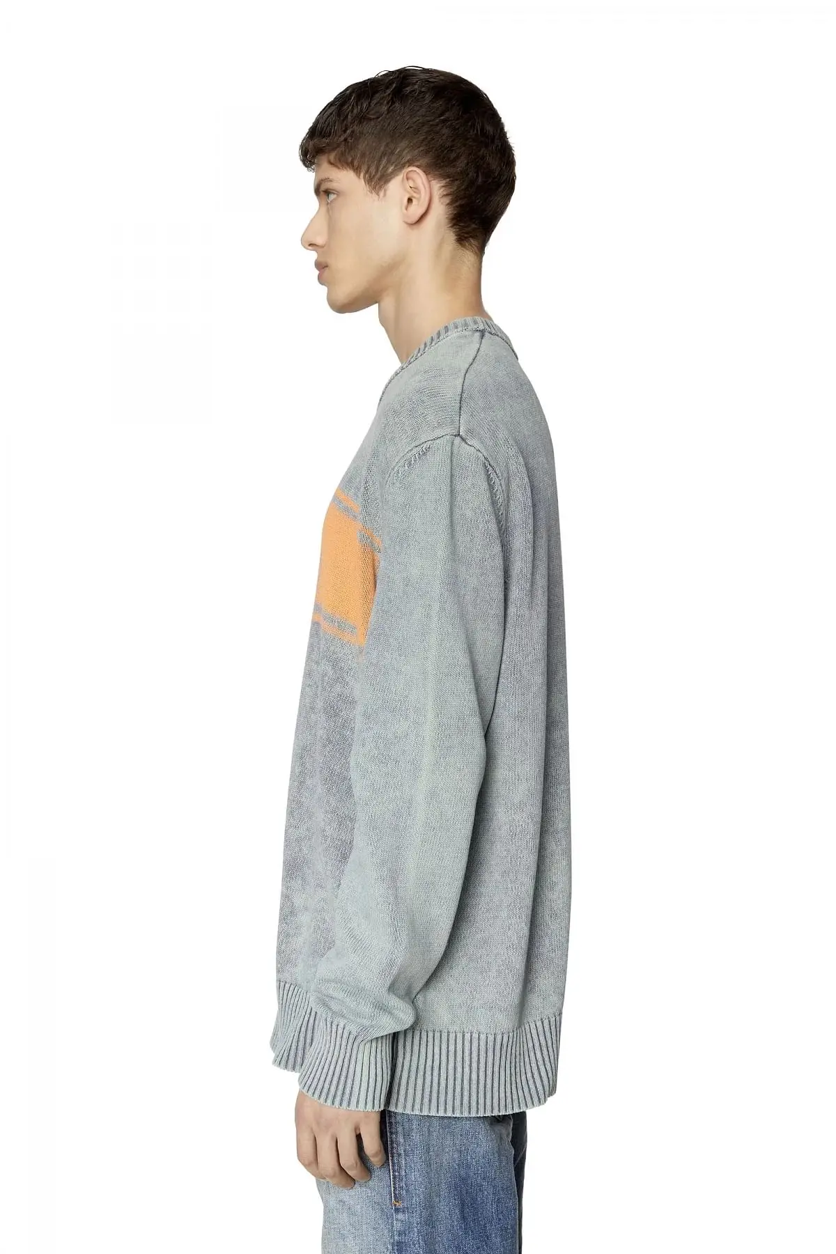 Grey Treated jumper with DSL logo band