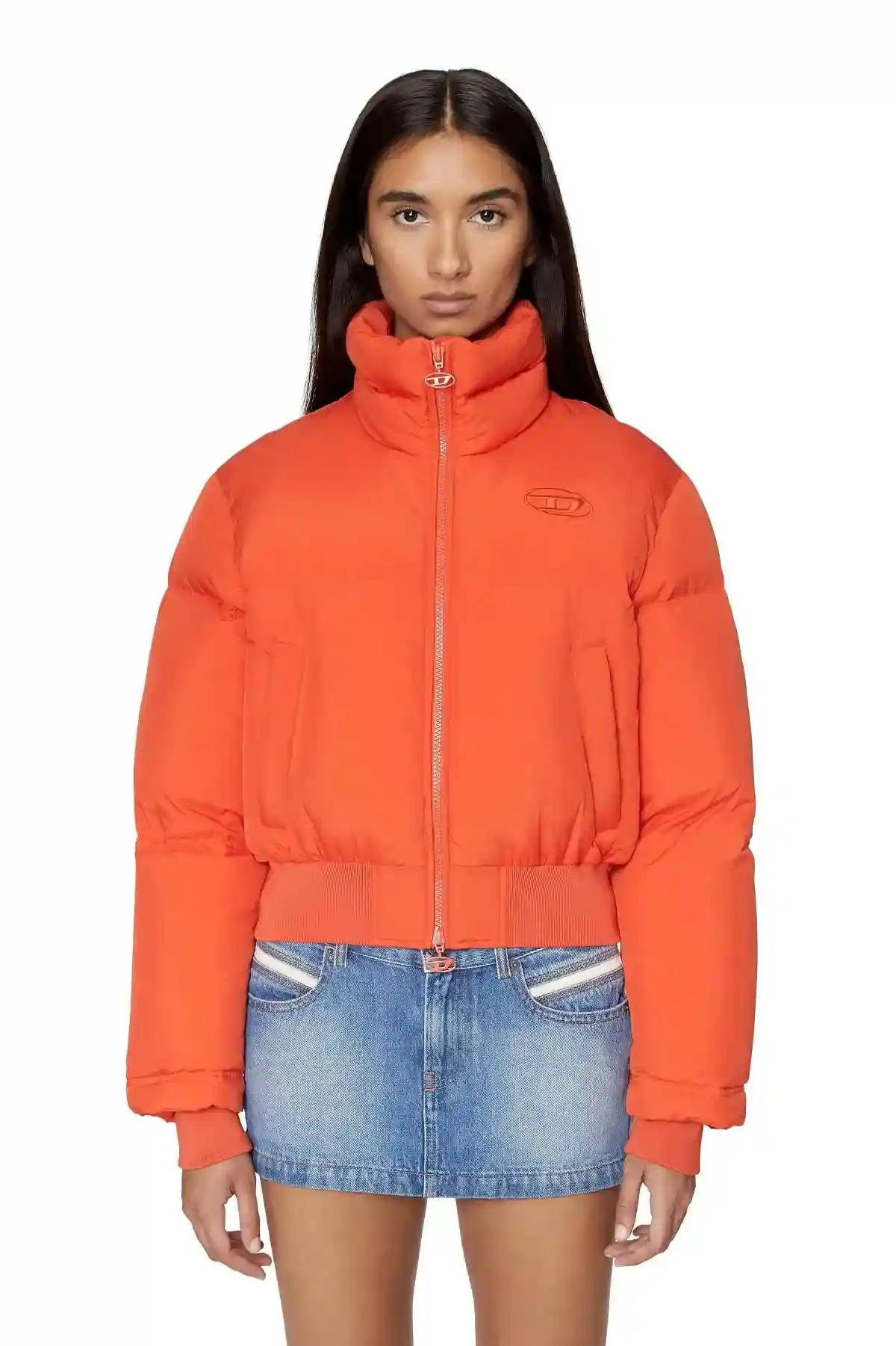 Orange Down puffer jacket