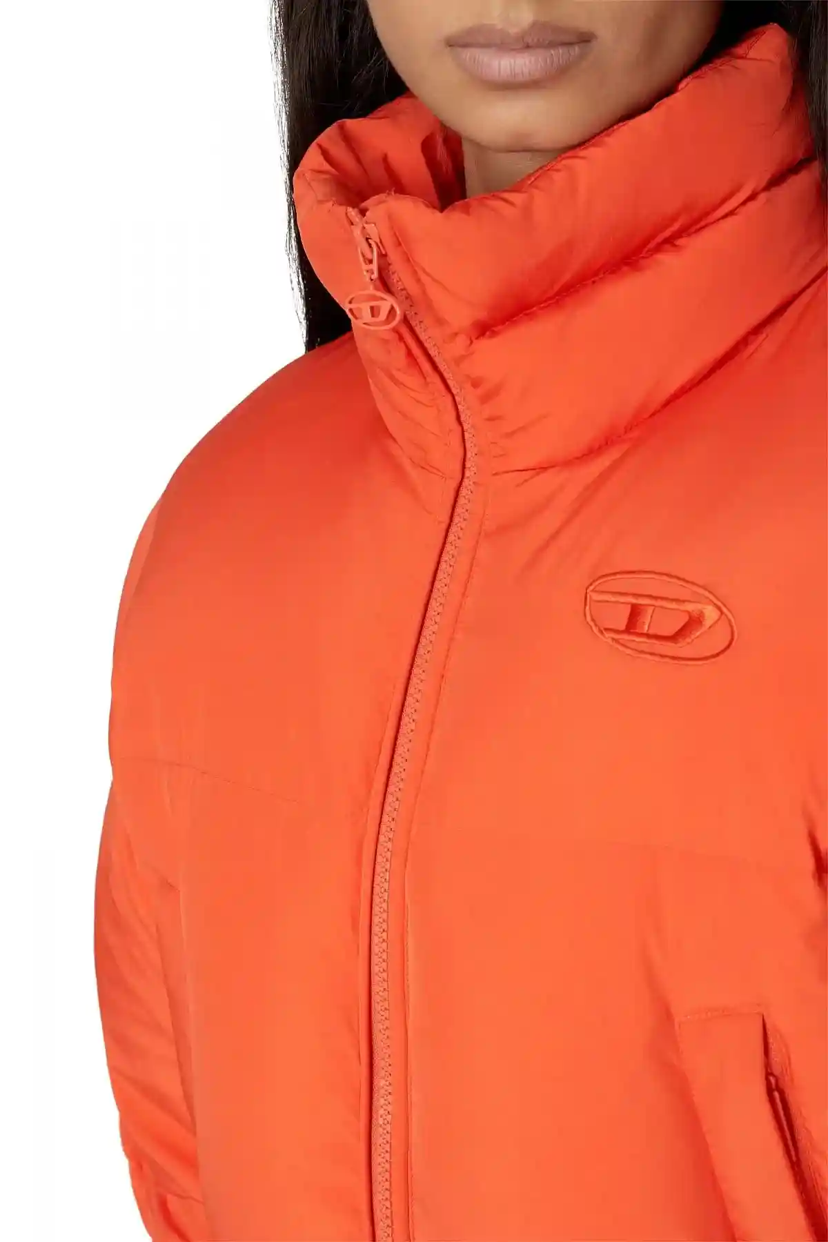 Orange Down puffer jacket
