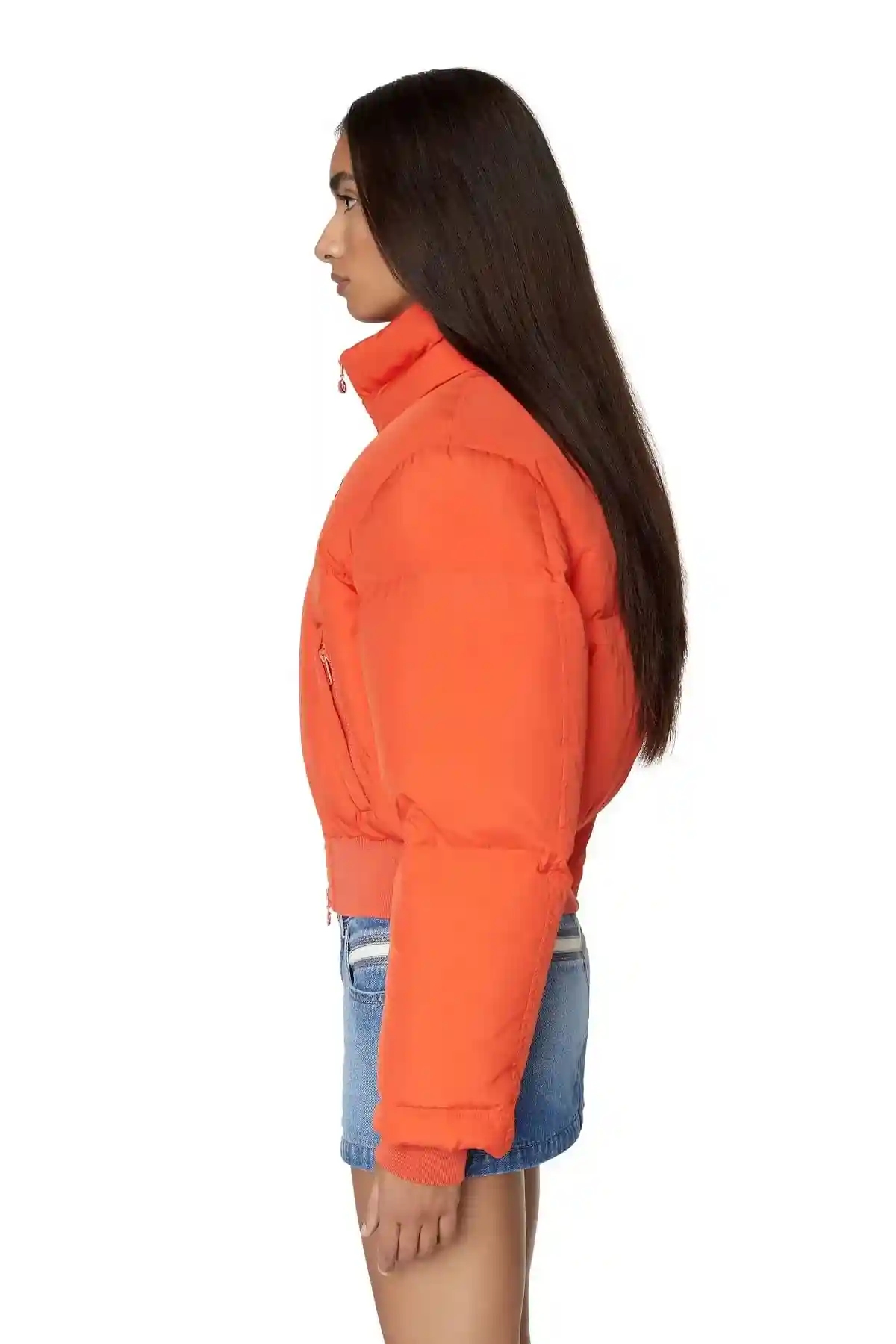 Orange Down puffer jacket