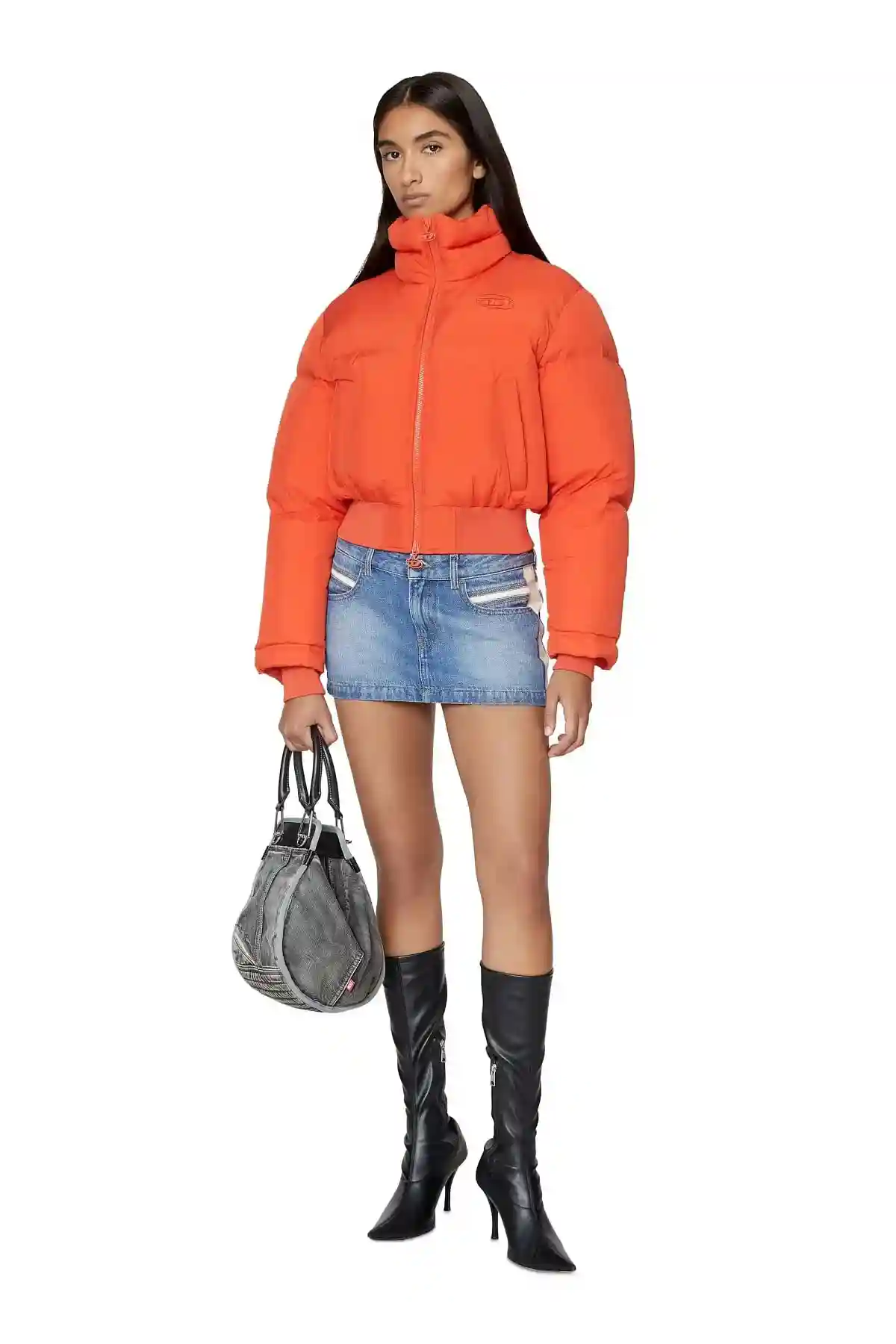 Orange Down puffer jacket