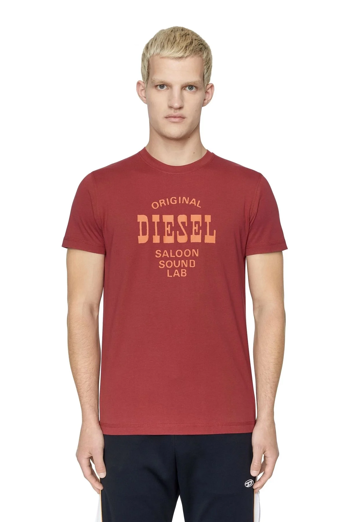 Red T-shirt with Diesel Saloon print