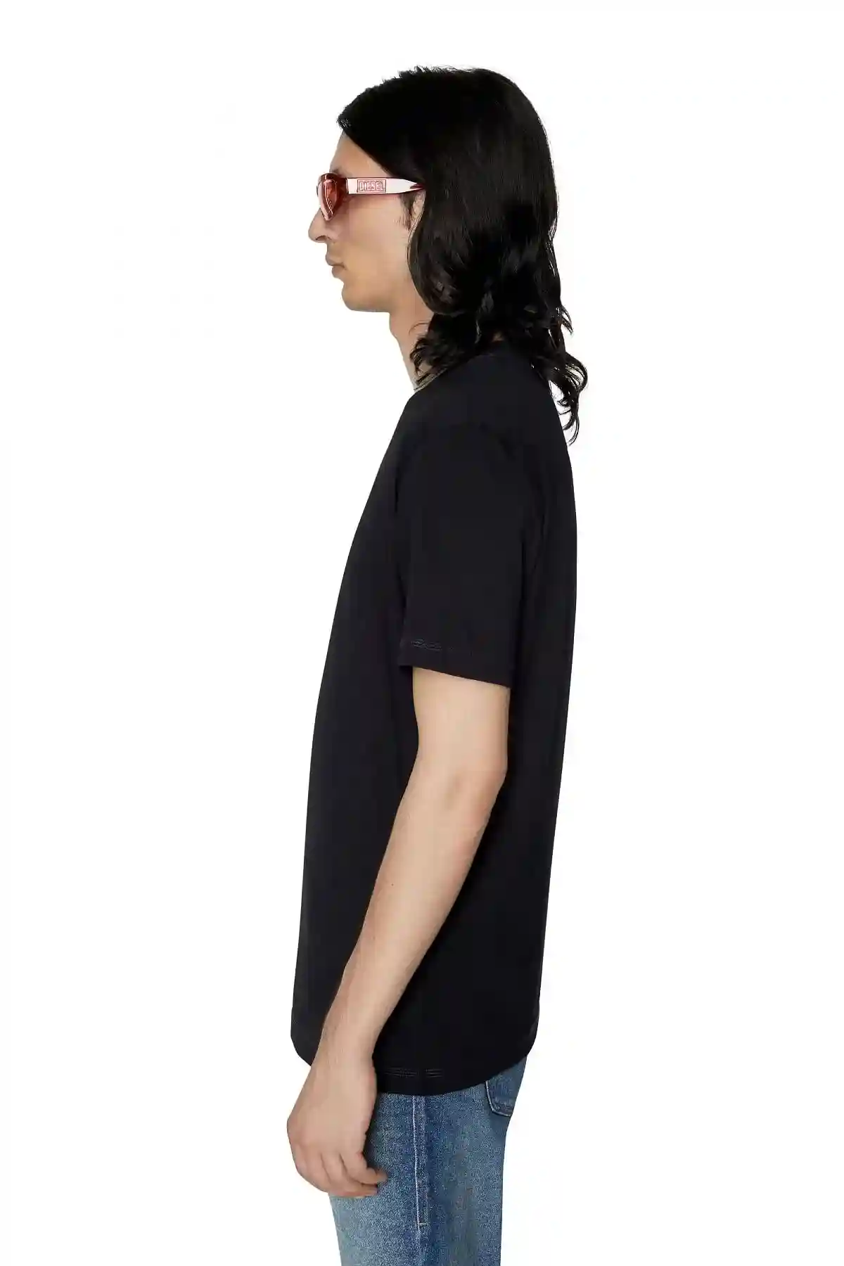 Black T-shirt with Diesel CD print