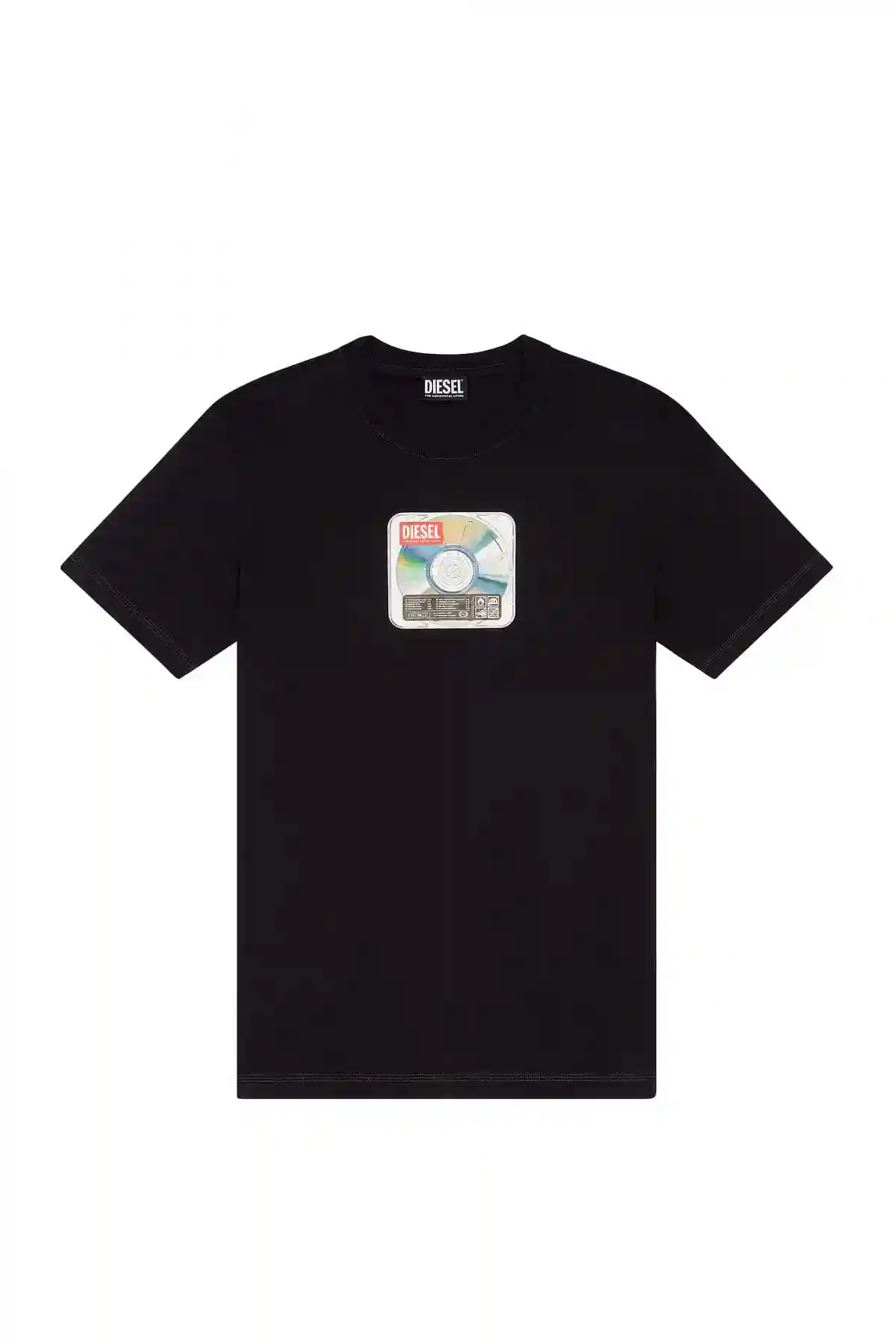 Black T-shirt with Diesel CD print