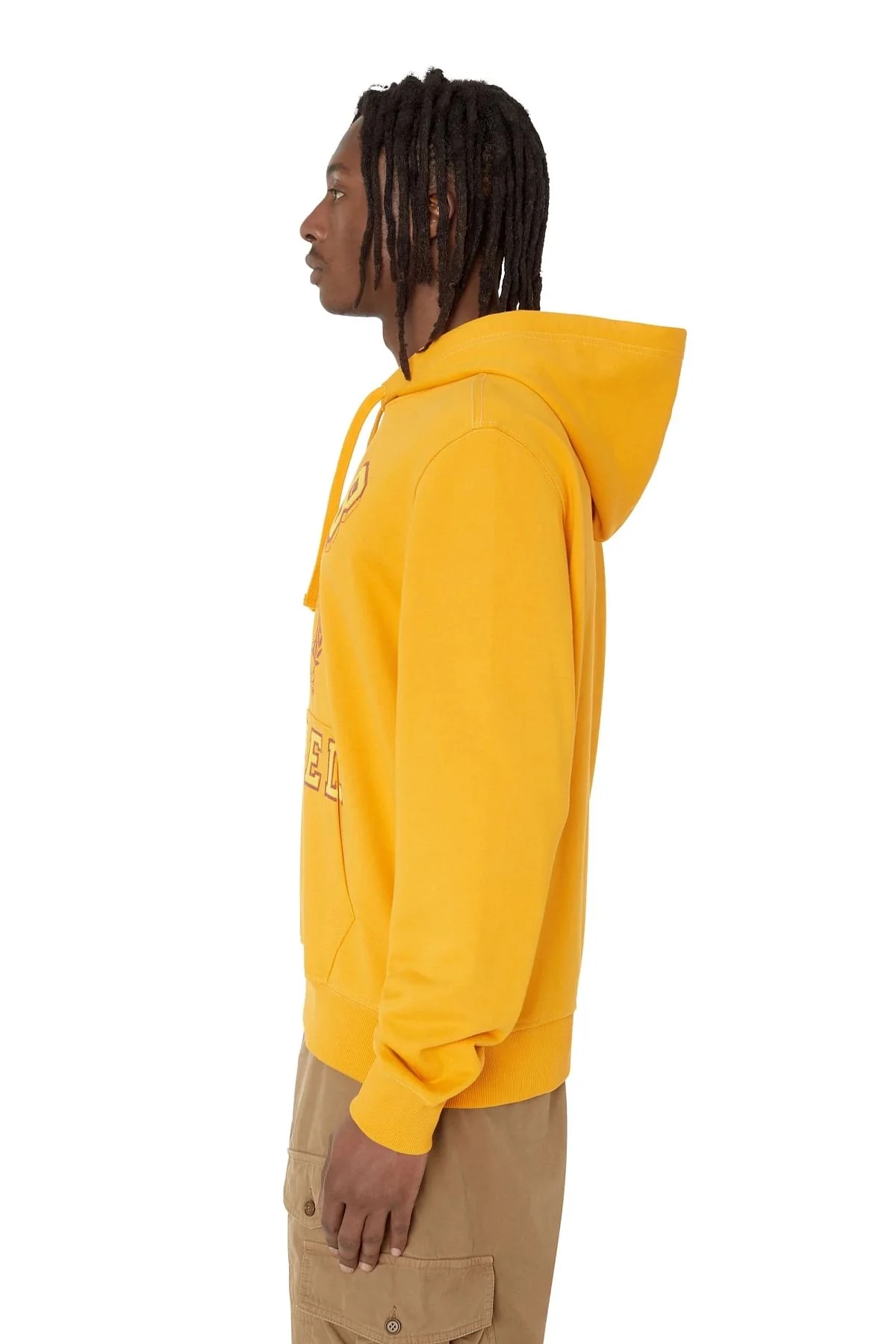 Yellow Hoodie with 978 Diesel crest logo
