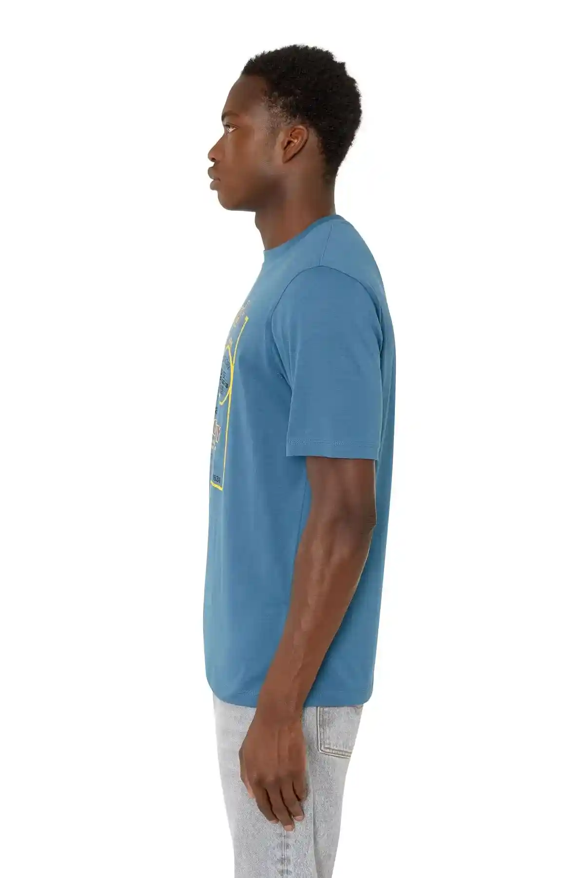 Blue T-shirt with Diesel Old Glory print