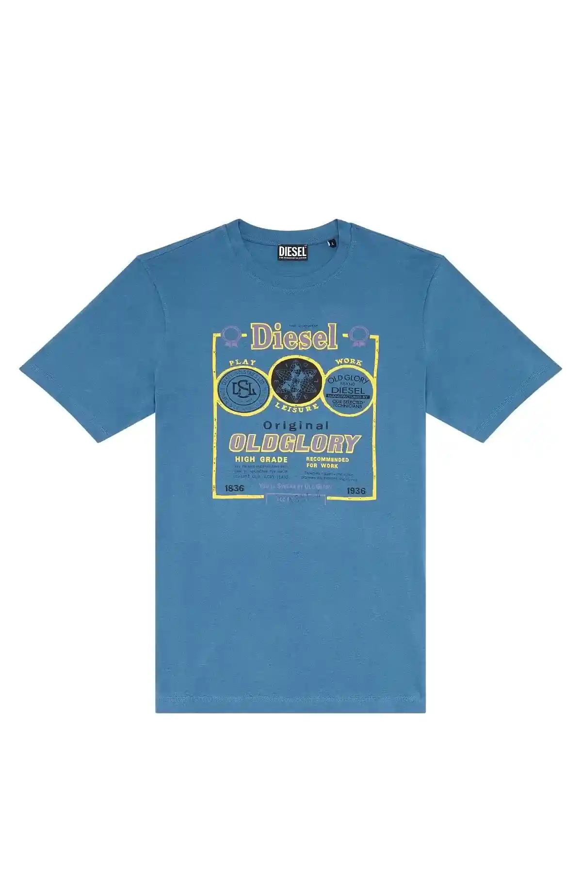 Blue T-shirt with Diesel Old Glory print