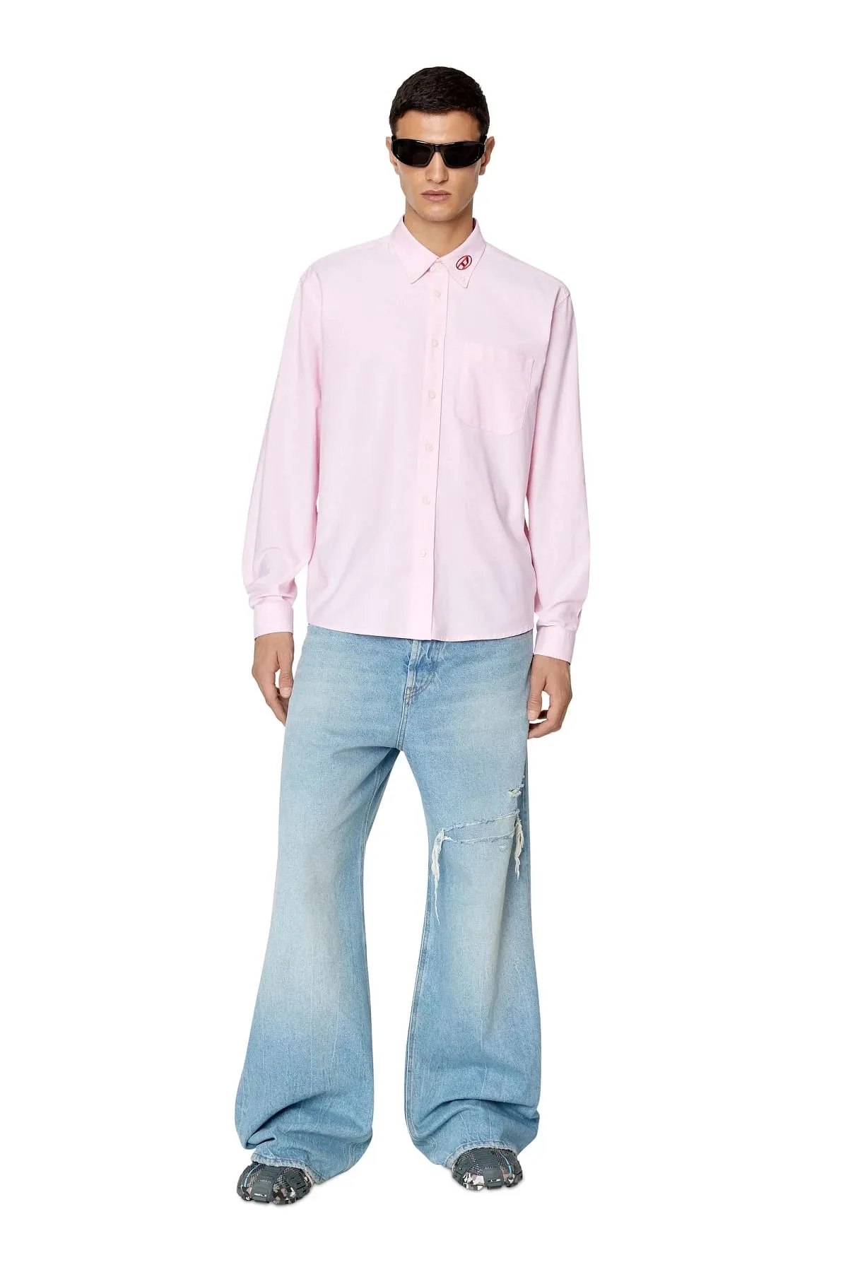 Pink Button-down shirt in cotton Oxford