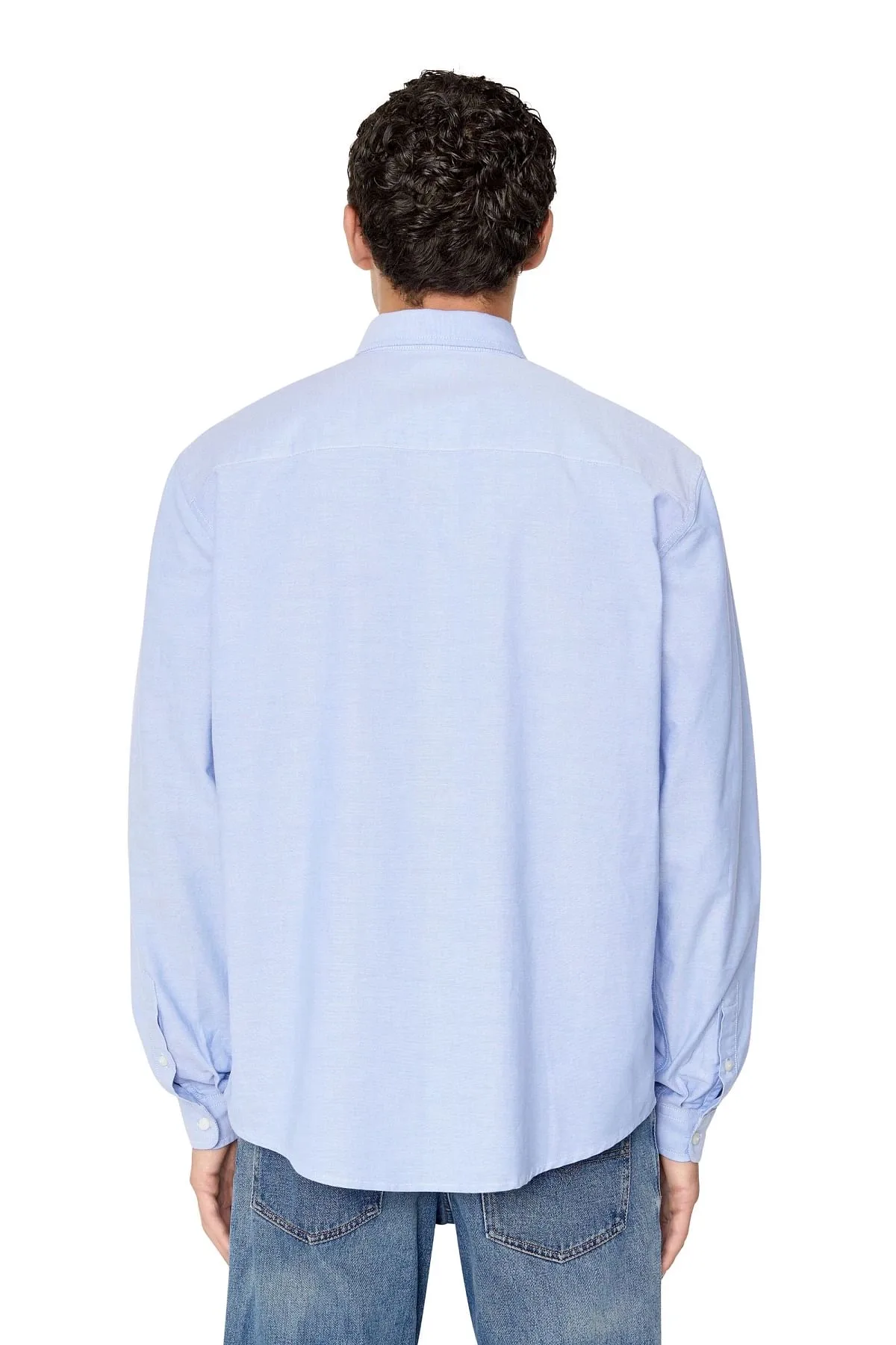 Blue Button-down shirt in cotton Oxford