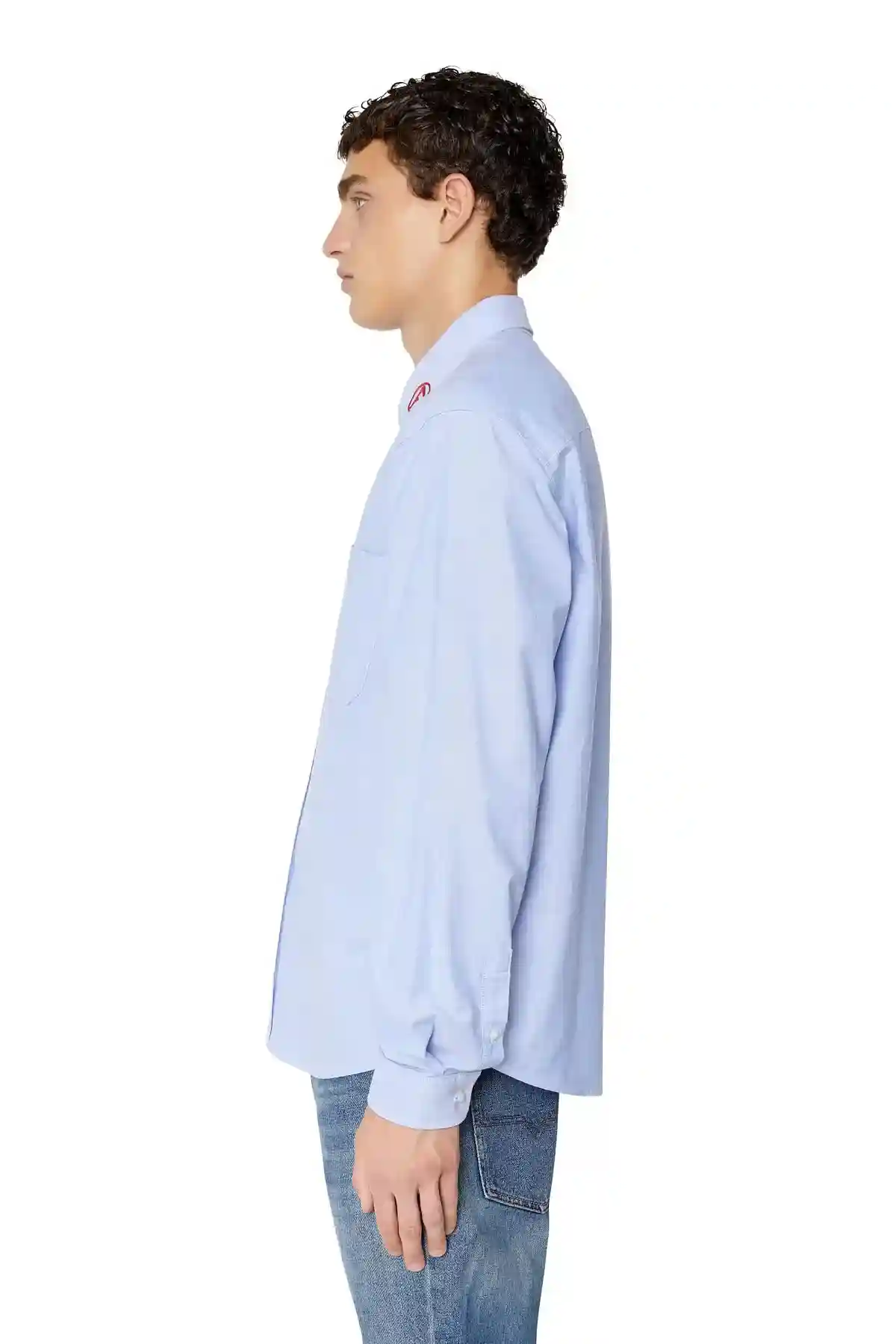 Blue Button-down shirt in cotton Oxford