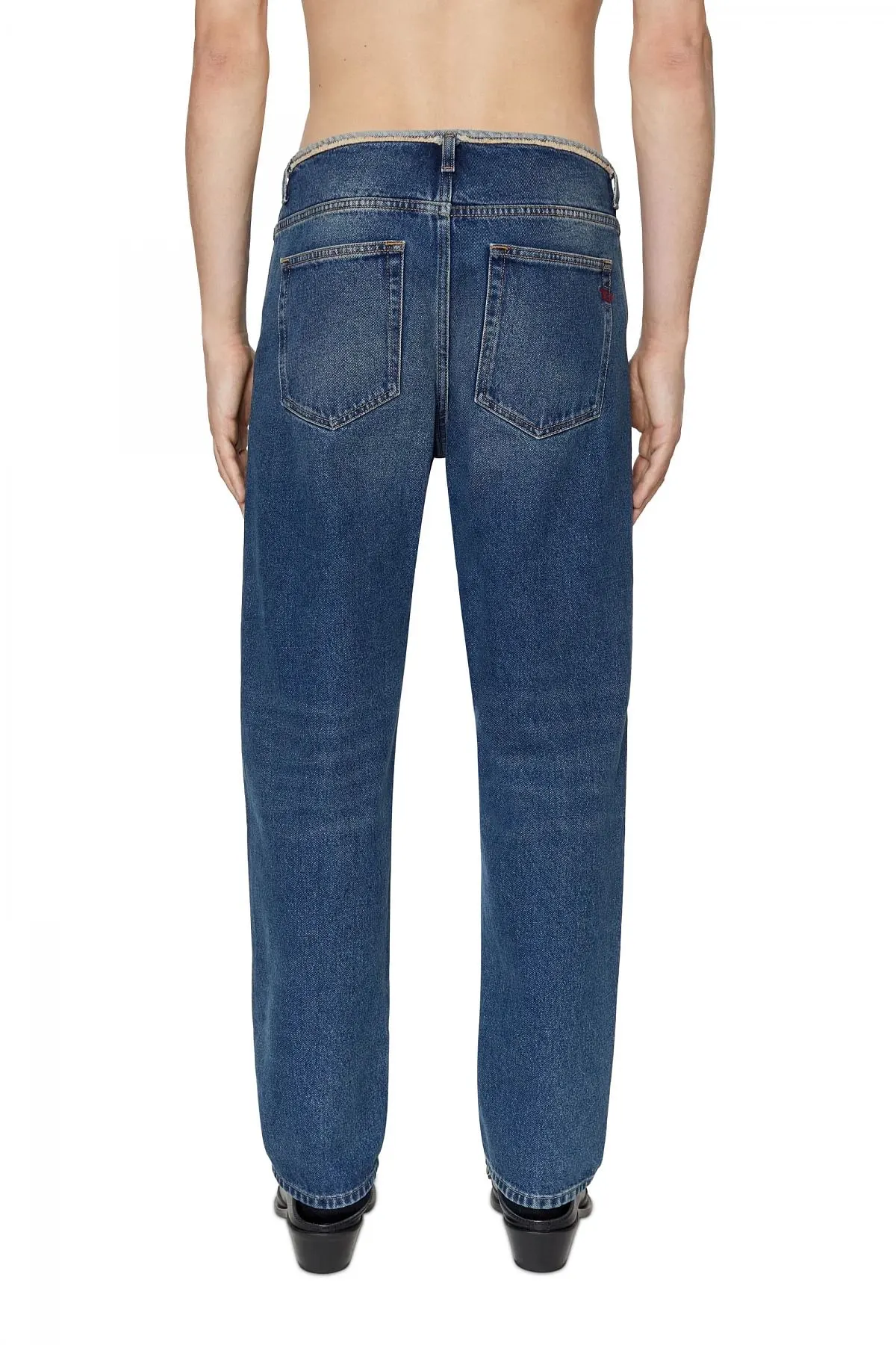 Blue Straight Jeans-D-Pend
