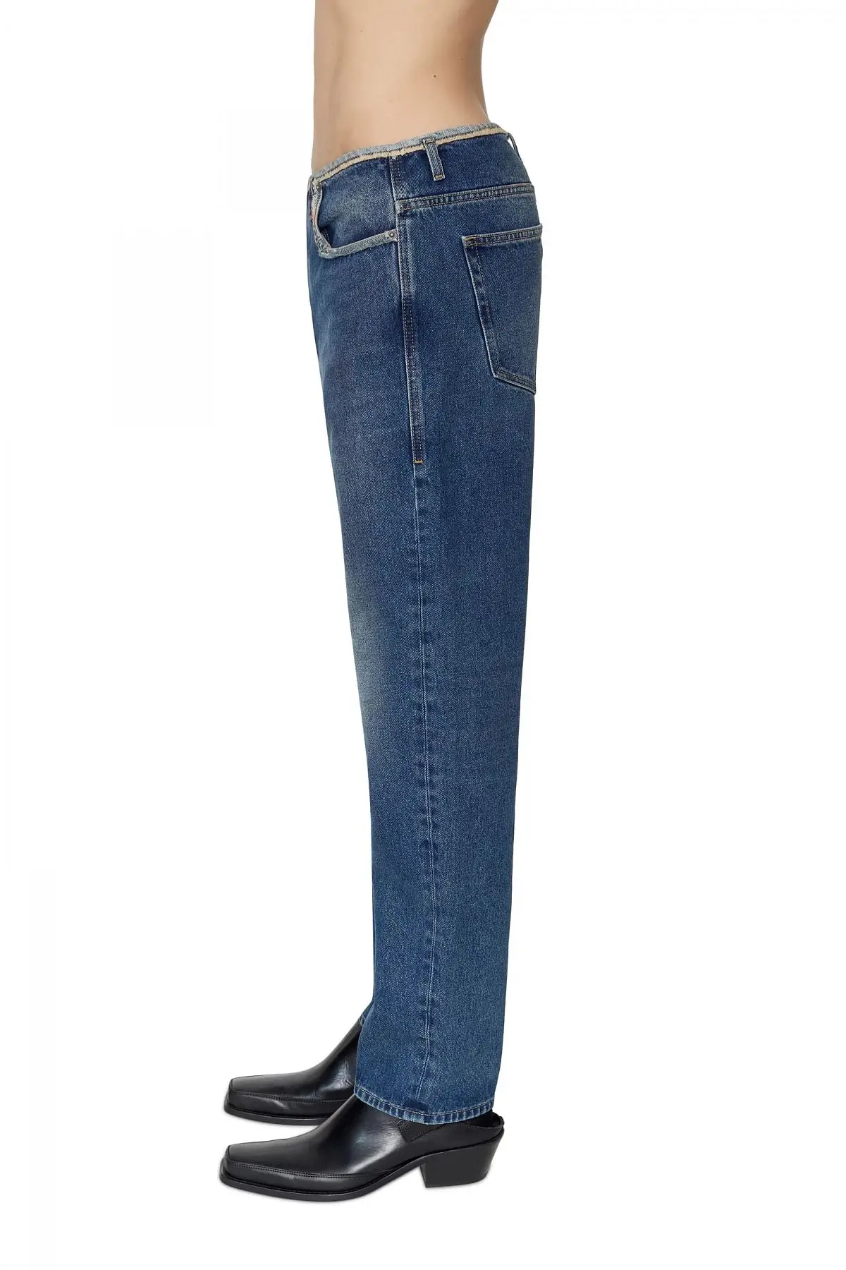 Blue Straight Jeans-D-Pend