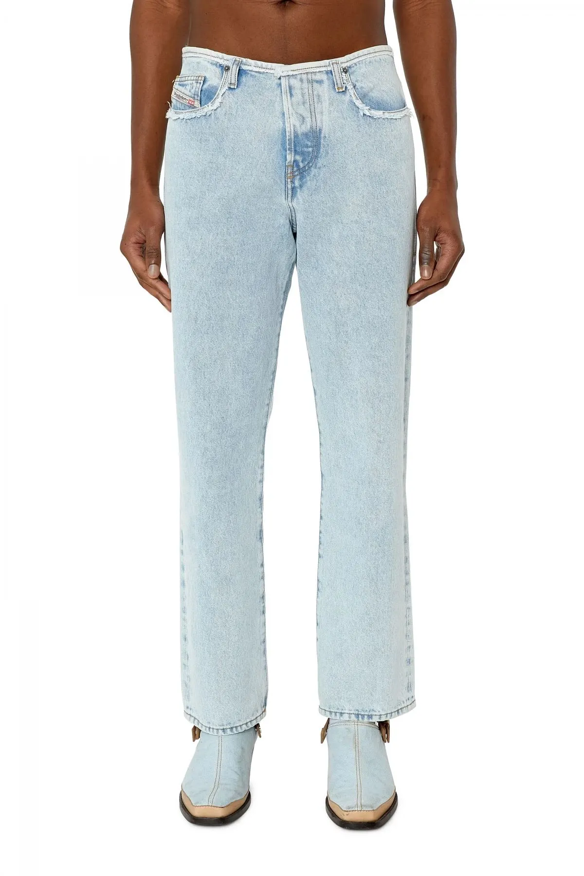 Blue Straight Jeans-D-Pend