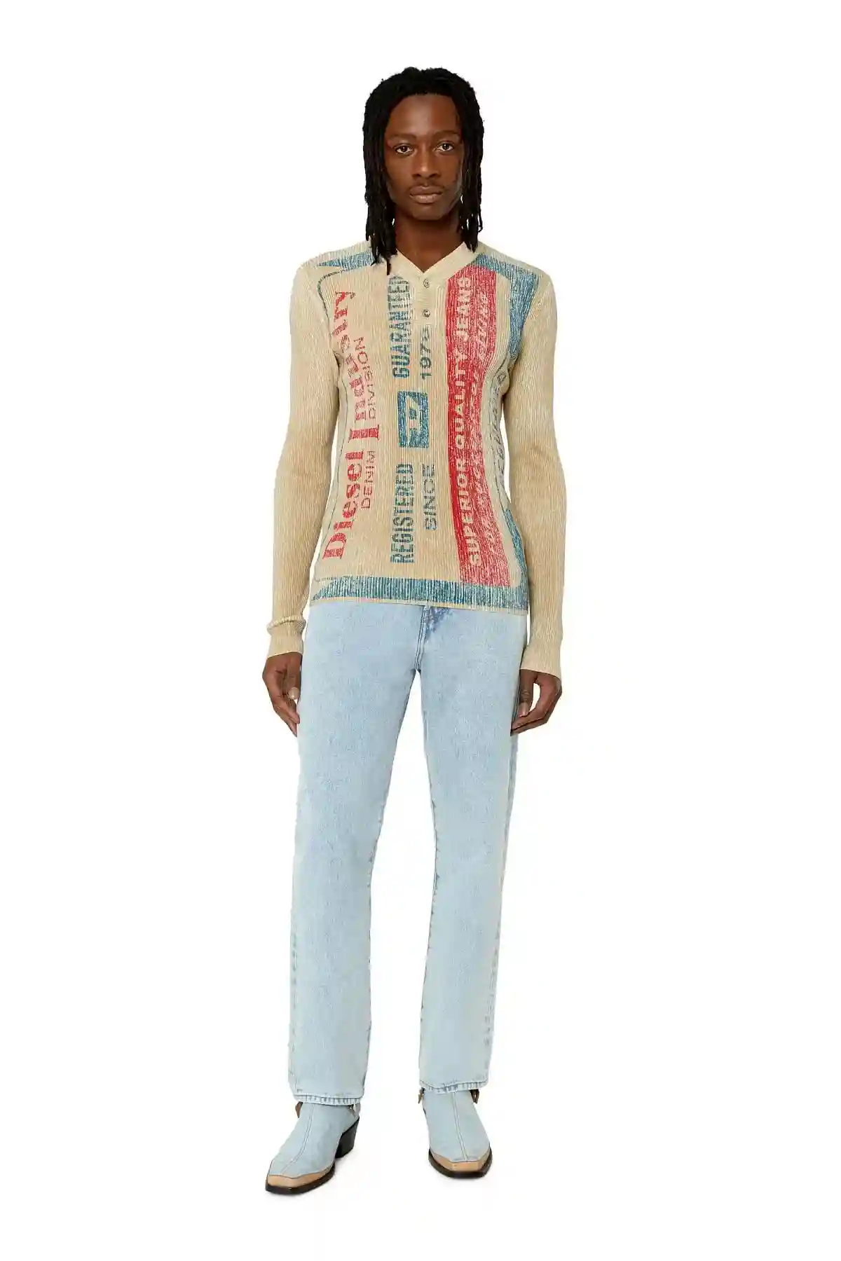 Blue Straight Jeans-D-Pend