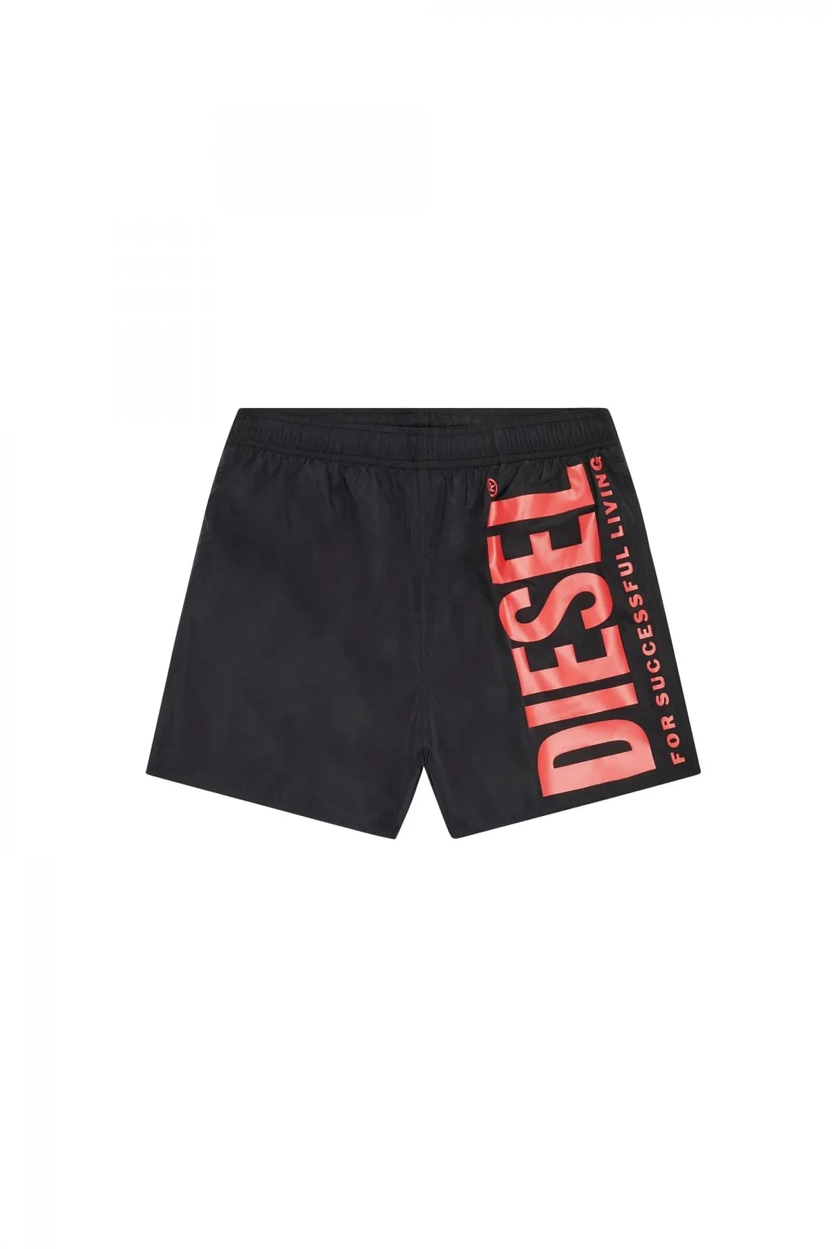 Black Mid-length swim shorts with maxi logo