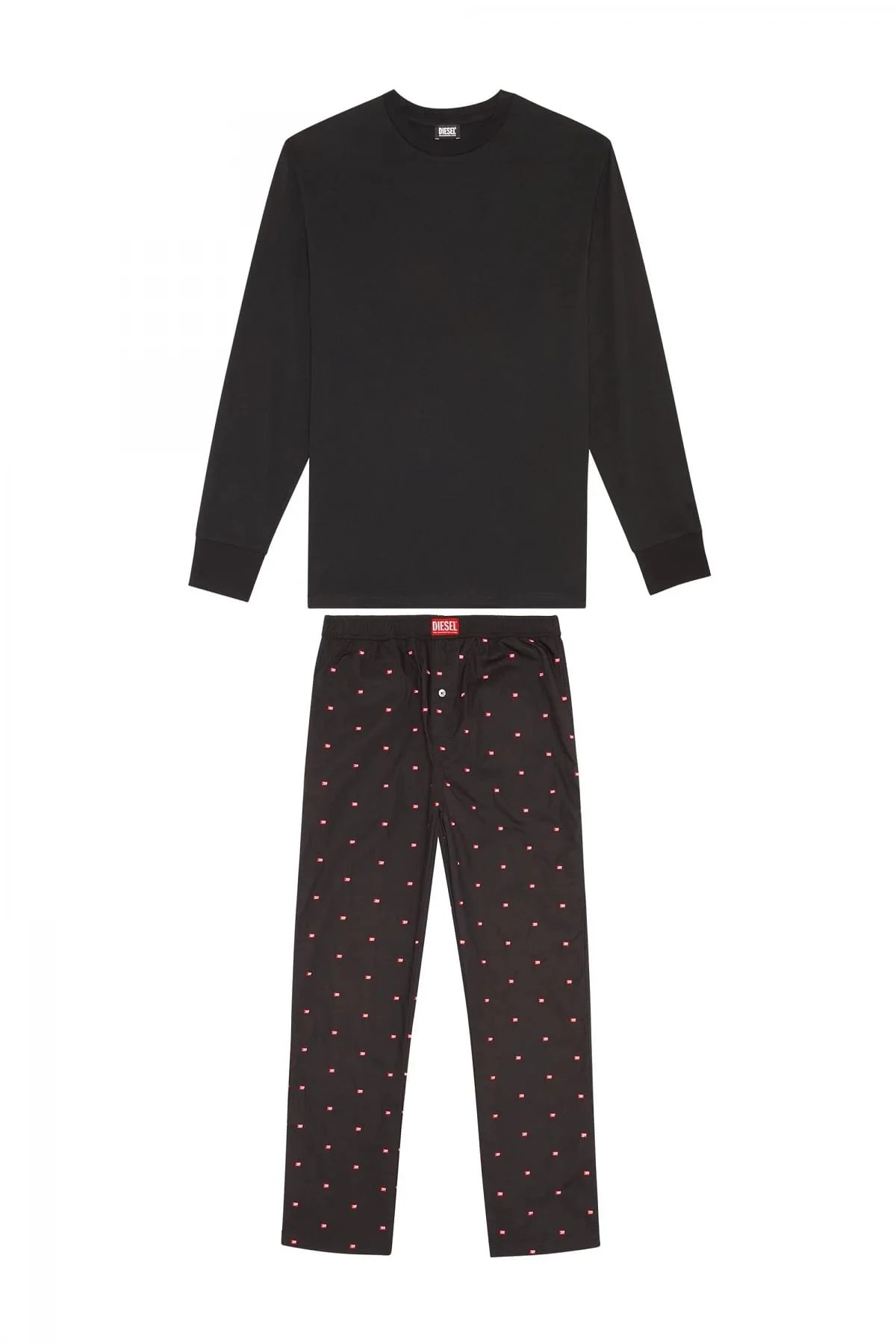 Black Pyjama set with logo pants