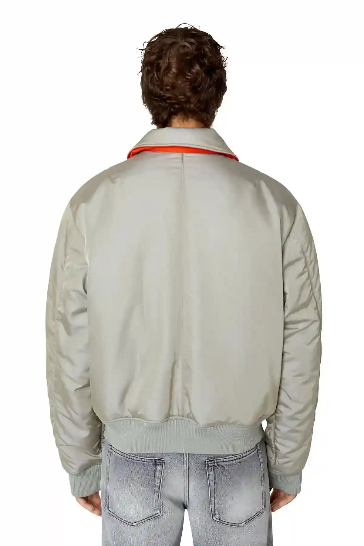 Grey Reversible padded bomber jacket