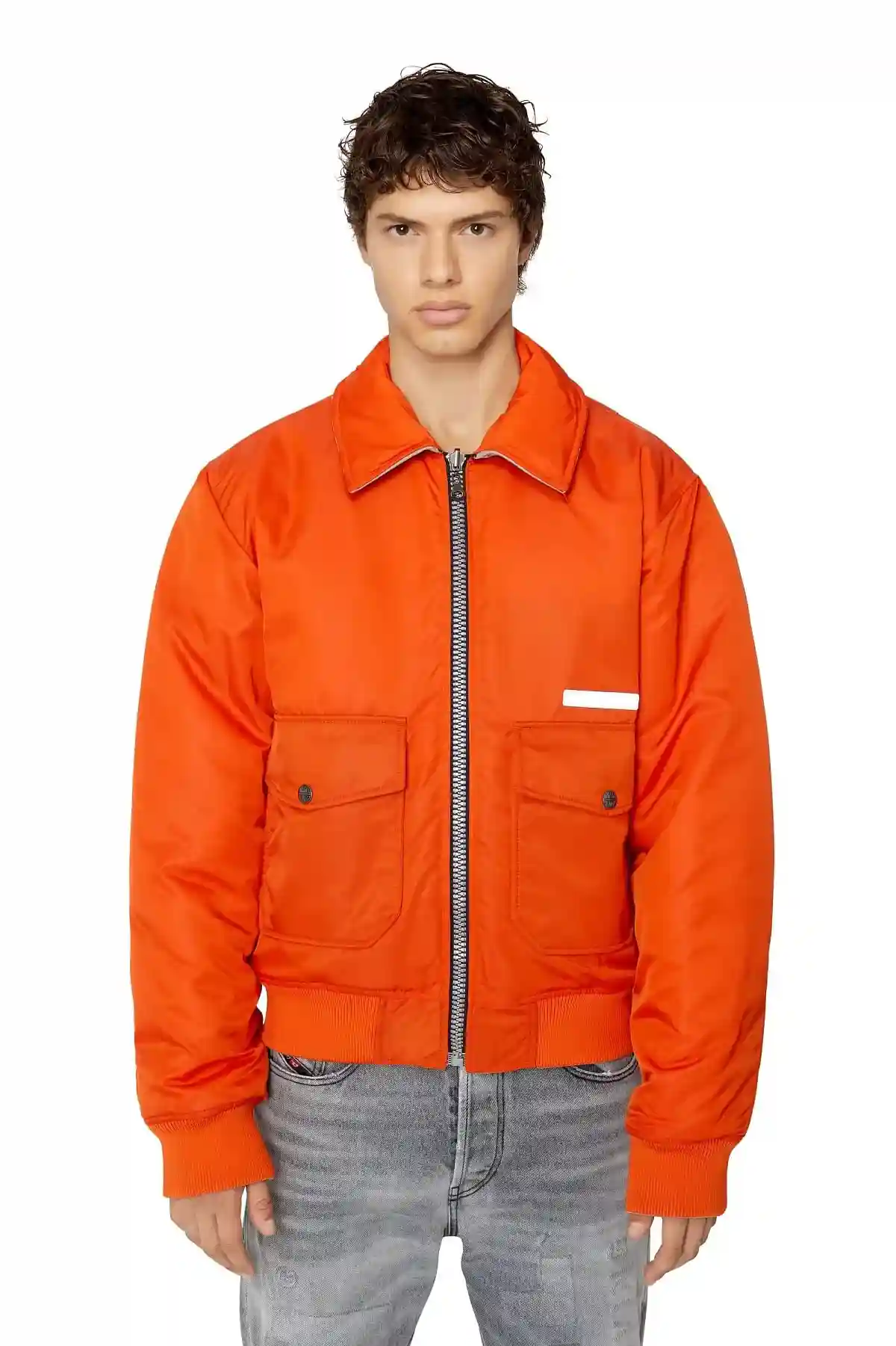 Grey Reversible padded bomber jacket