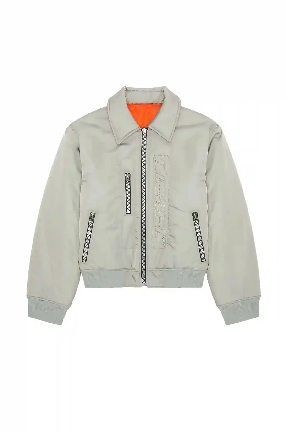 Grey Reversible padded bomber jacket
