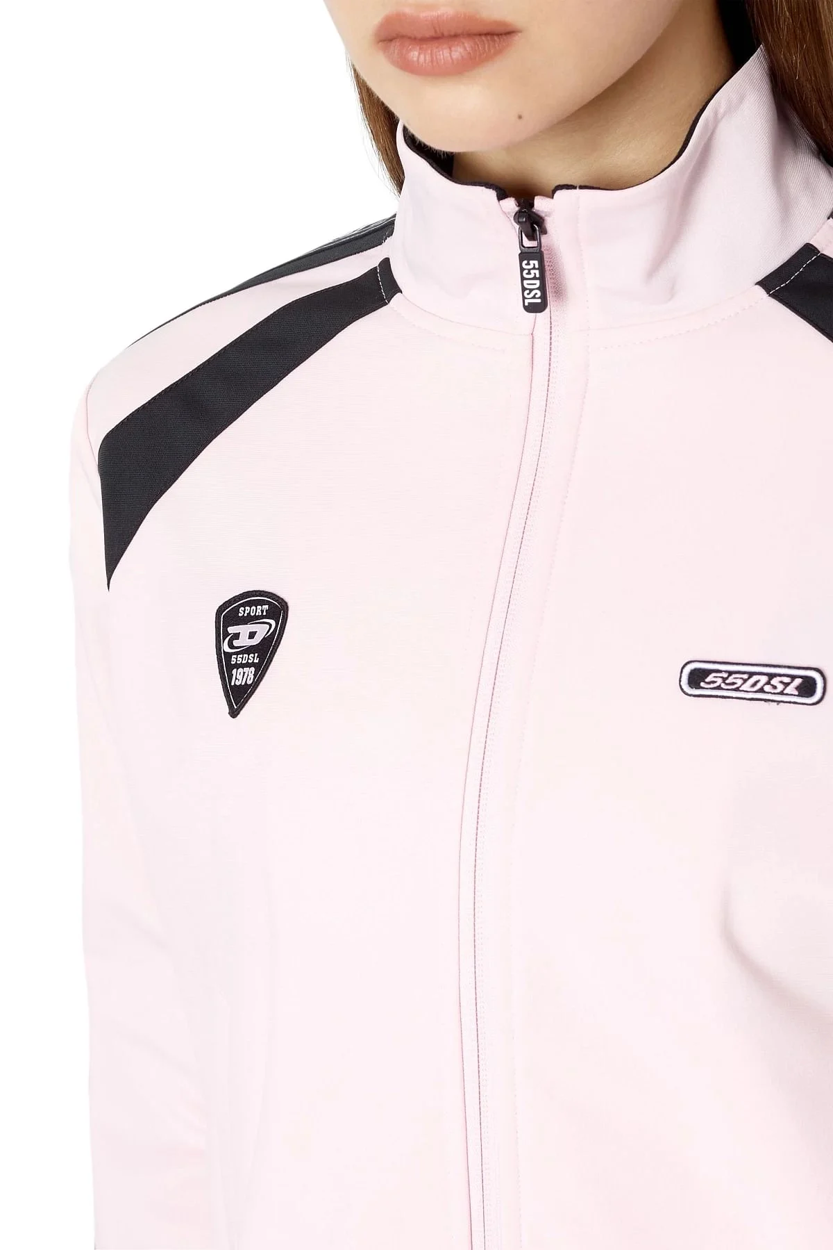 Pink Track jacket with logo bands