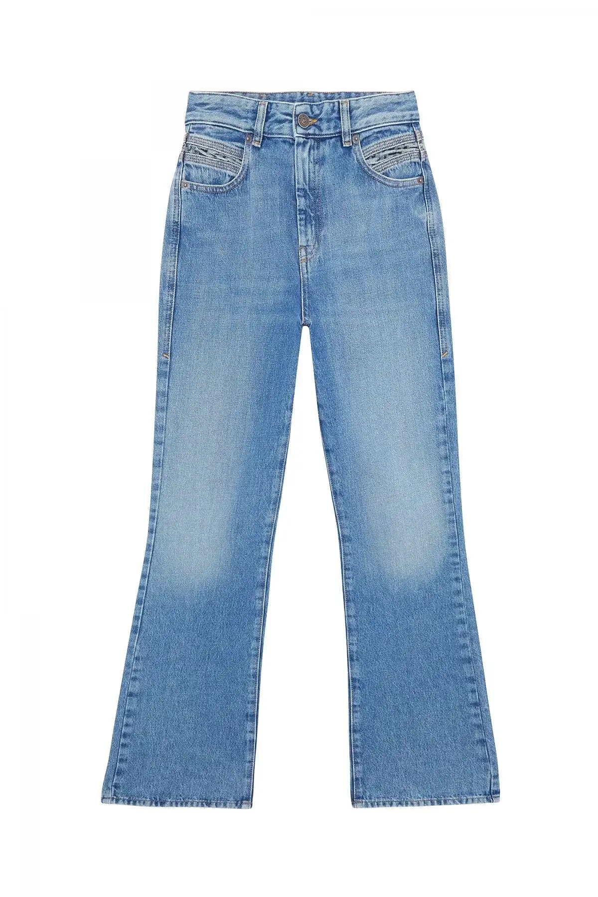 Blue Bootcut and Flare Jeans-2003 D-Escription