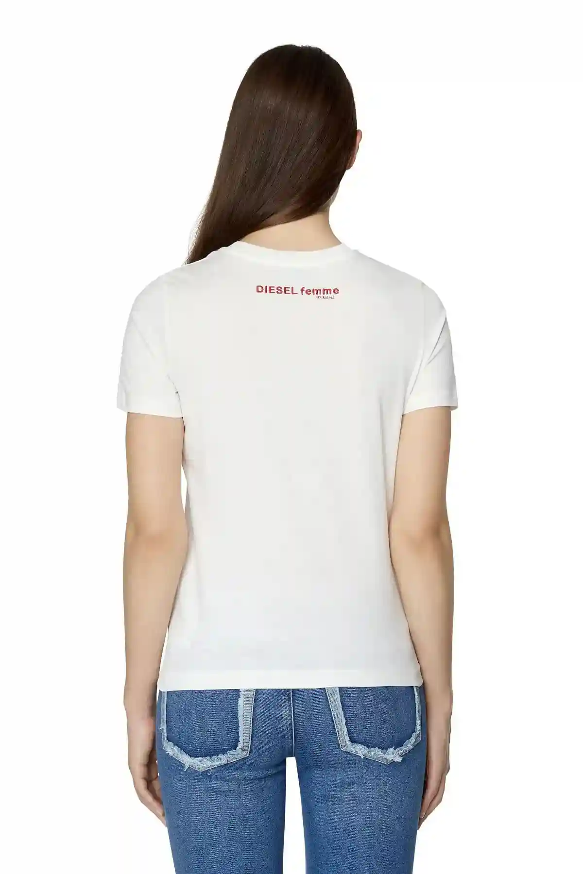 White T-shirt with Diesel radio logos