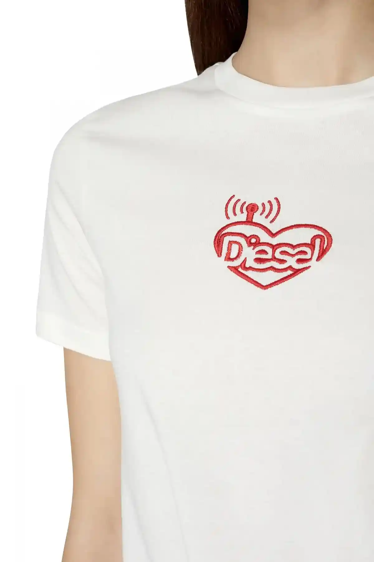 White T-shirt with Diesel radio logos