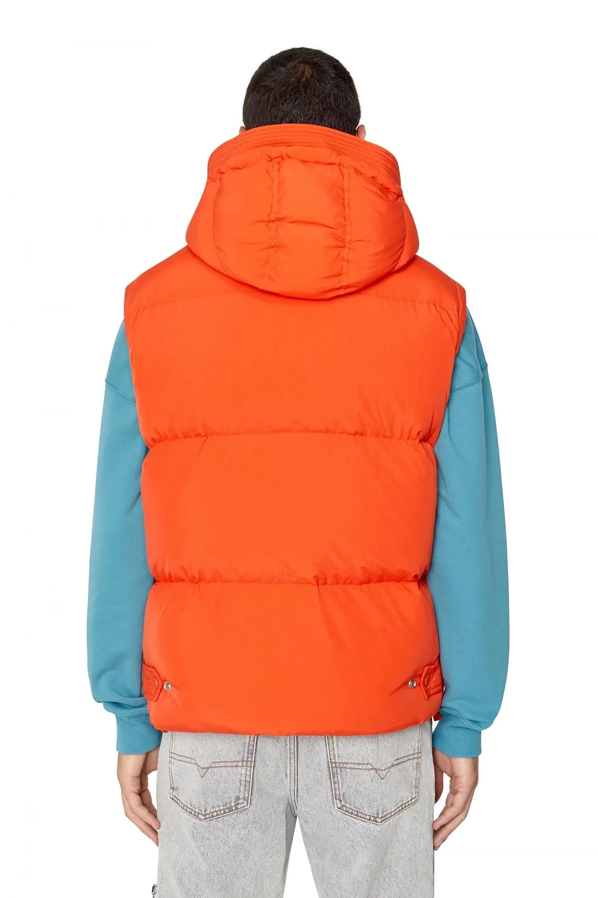 Orange Nylon puffer vest