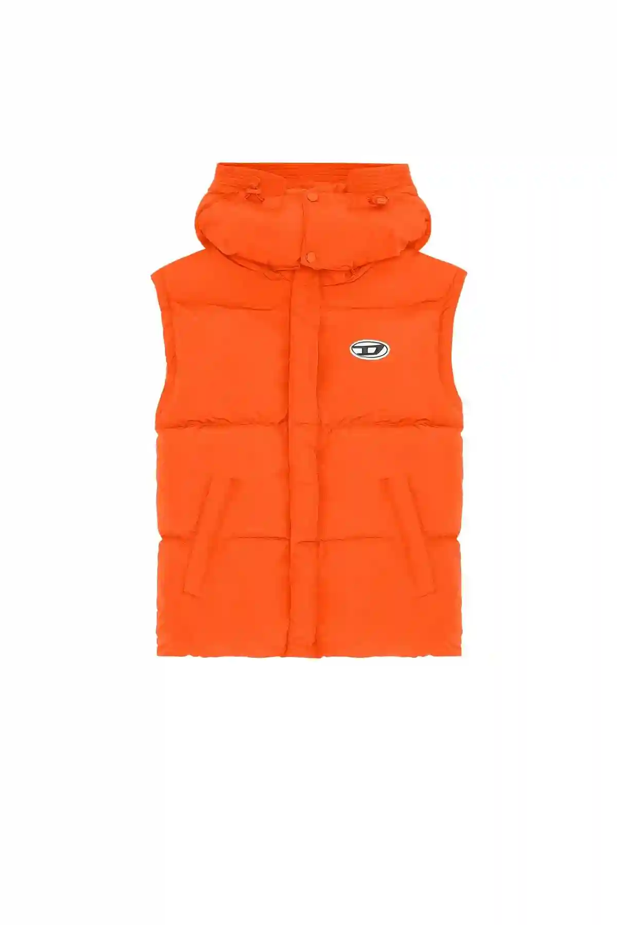 Orange Nylon puffer vest