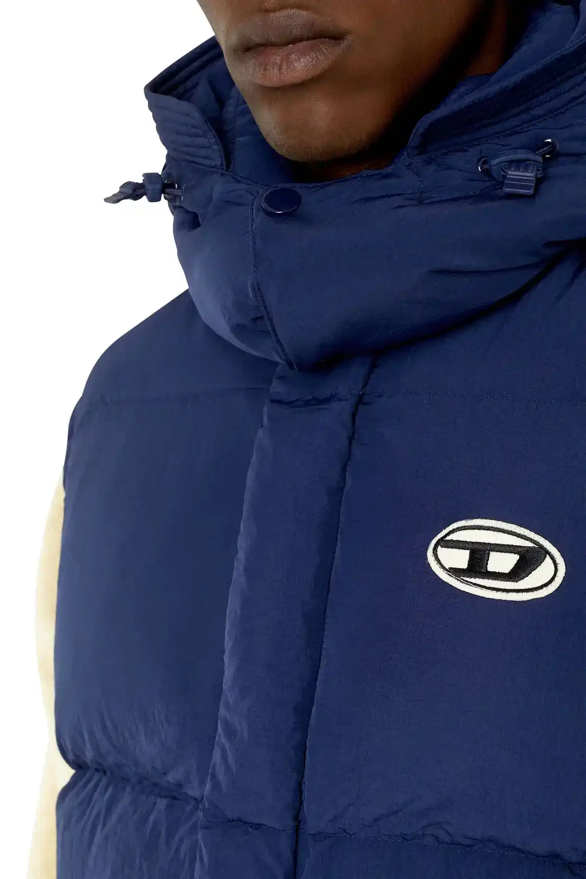 Blue Nylon puffer vest