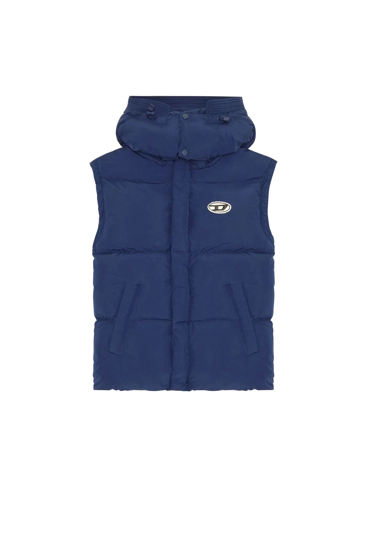 Blue Nylon puffer vest