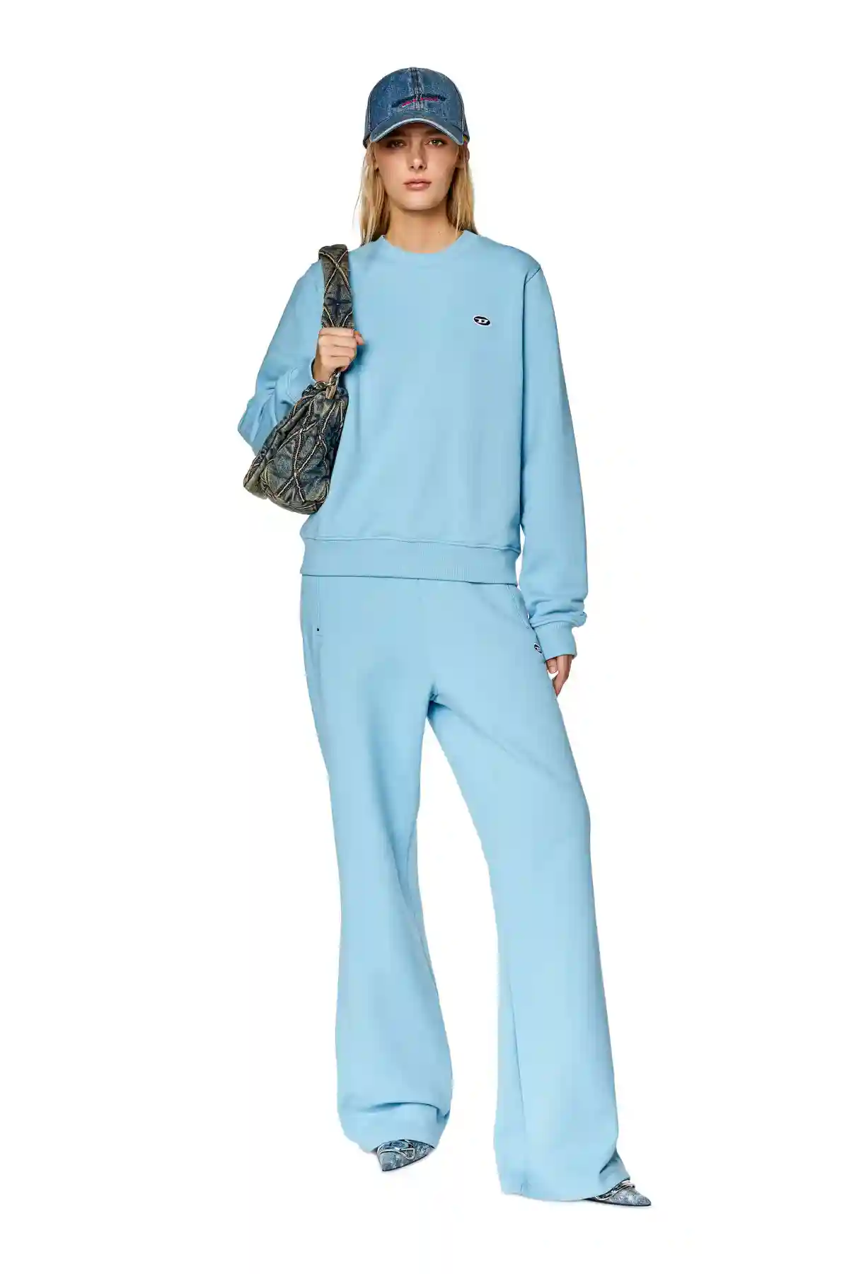 Blue Track pants with oval D patch