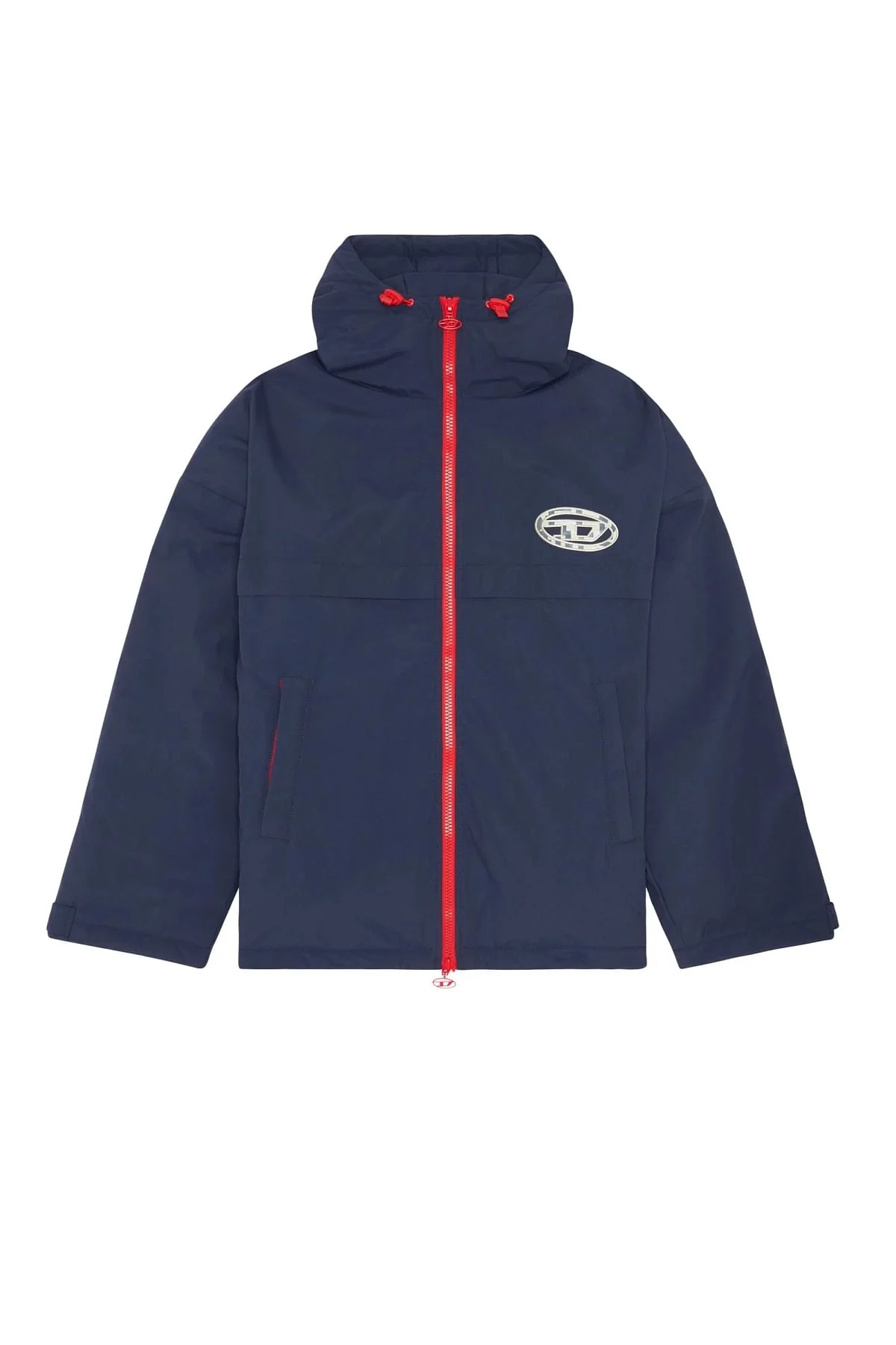 Blue CORDURA windbreaker with oversized logo
