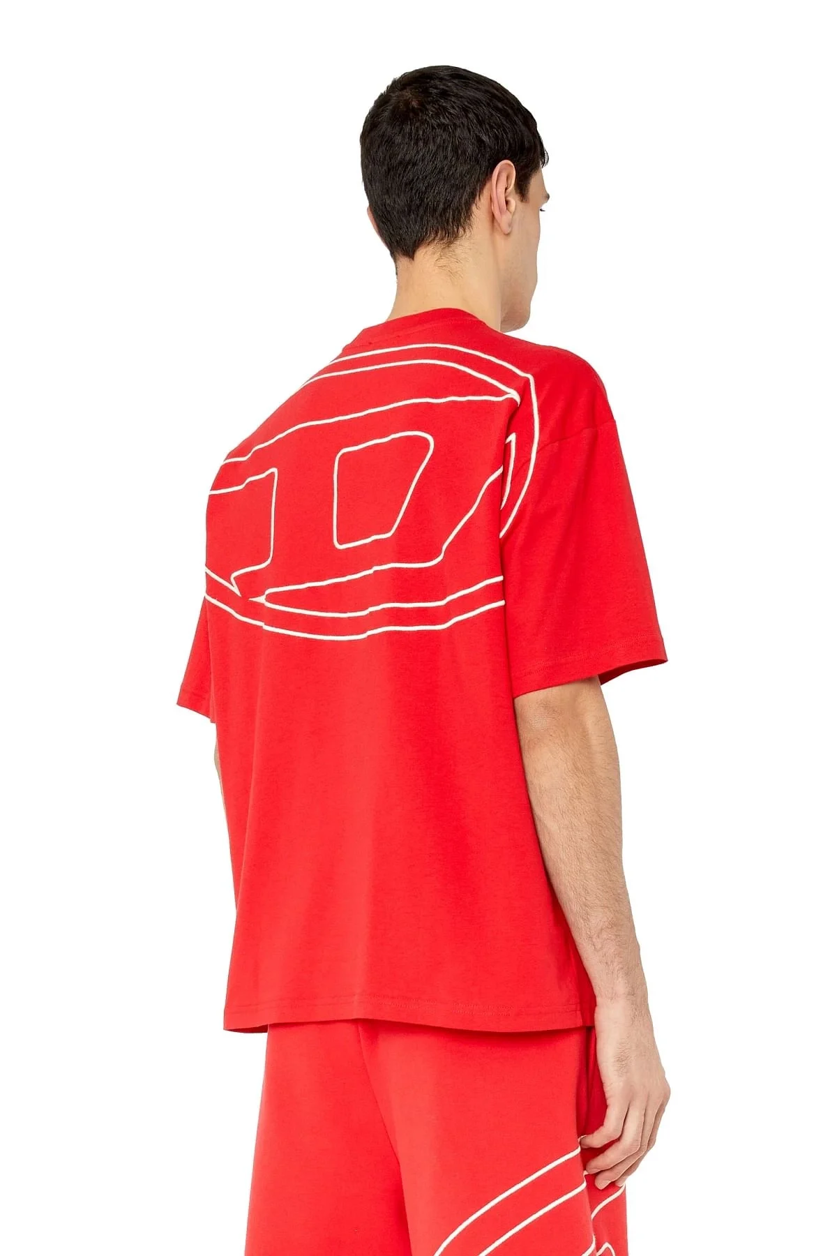 Red T-shirt with back maxi D logo