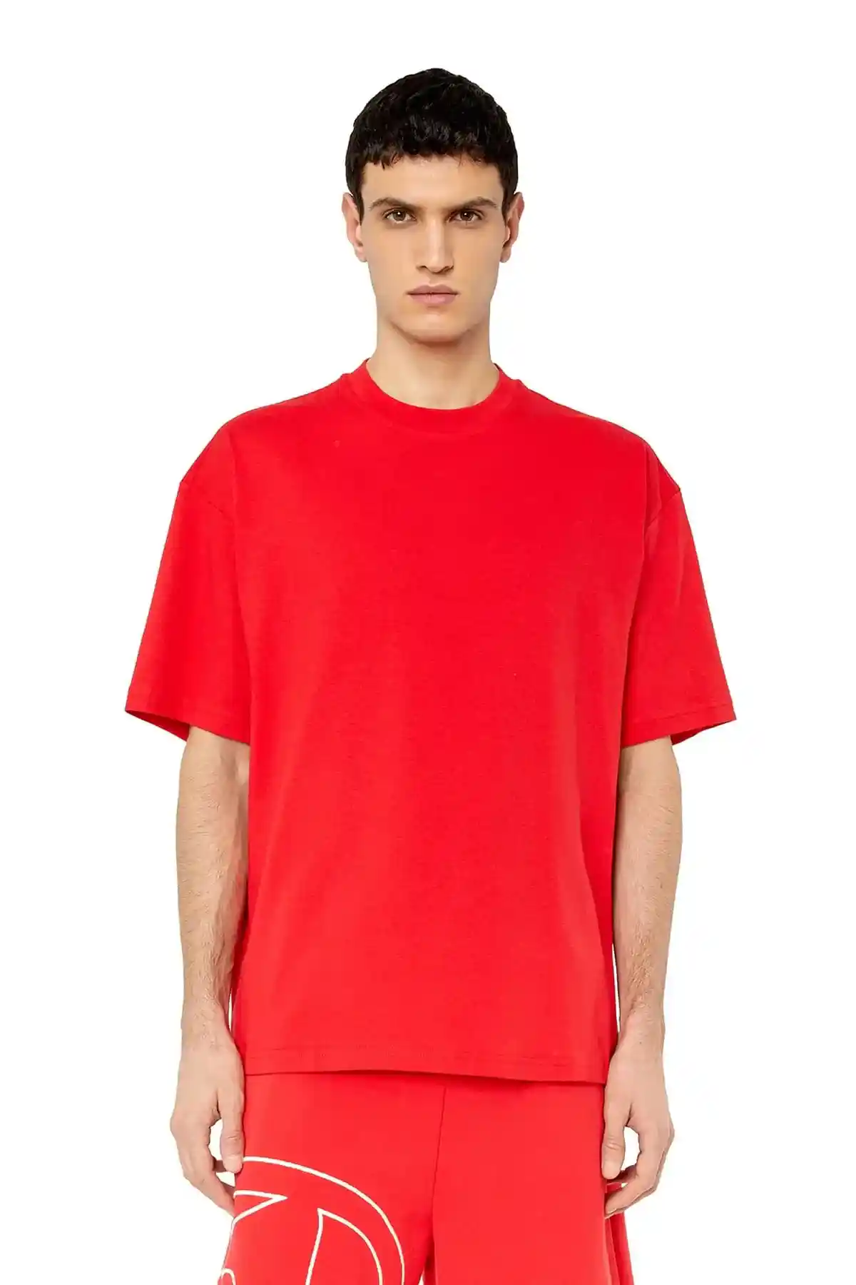 Red T-shirt with back maxi D logo