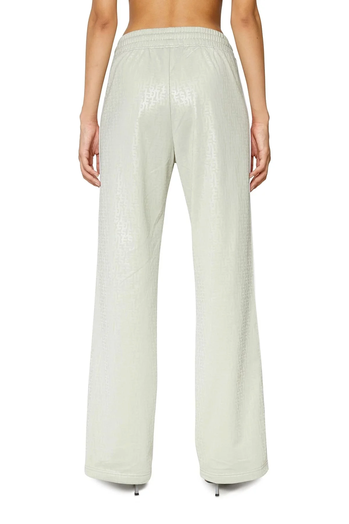 White Track pants with dégradé logo print