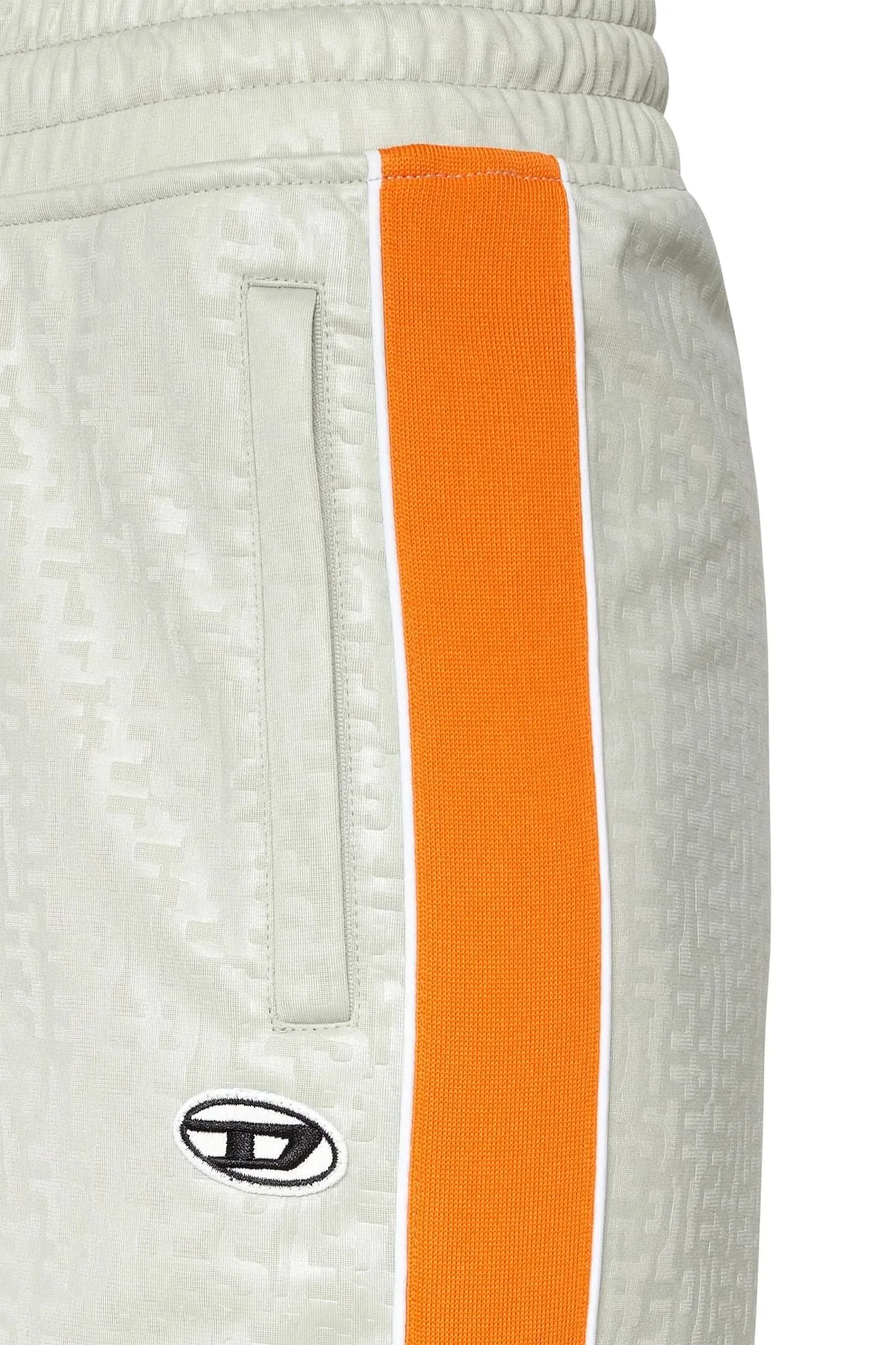 White Track pants with dégradé logo print