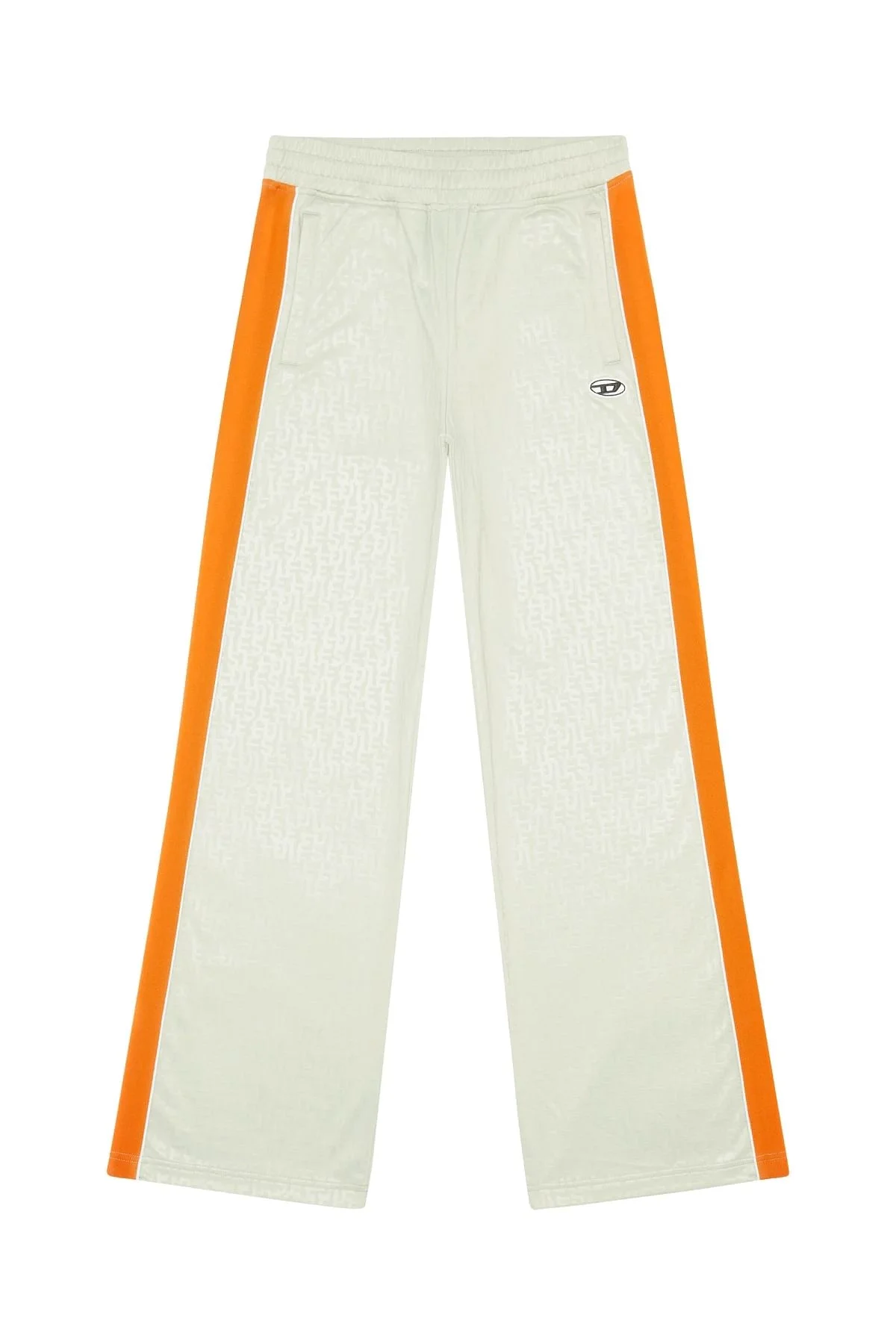 White Track pants with dégradé logo print